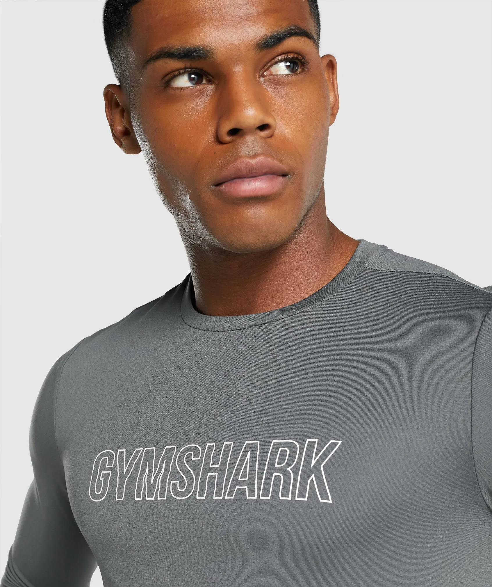 Gymshark Arrival Long Sleeve Graphic T-Shirt - Charcoal sold by Gymshark product image thumbnail 5