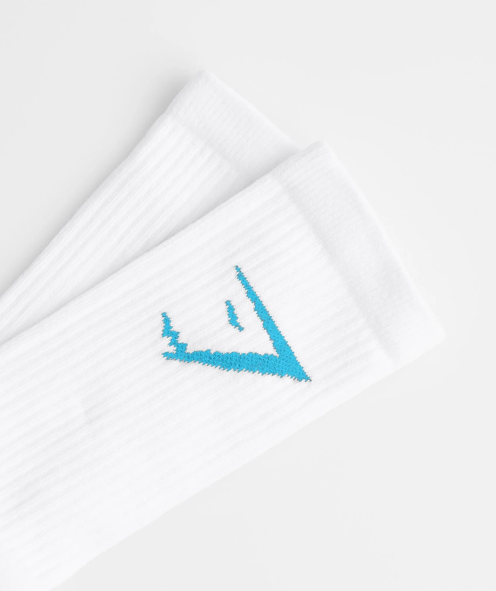 Gymshark Crew Sock 1pk - White/Gymshark Blue sold by Gymshark product image thumbnail 2