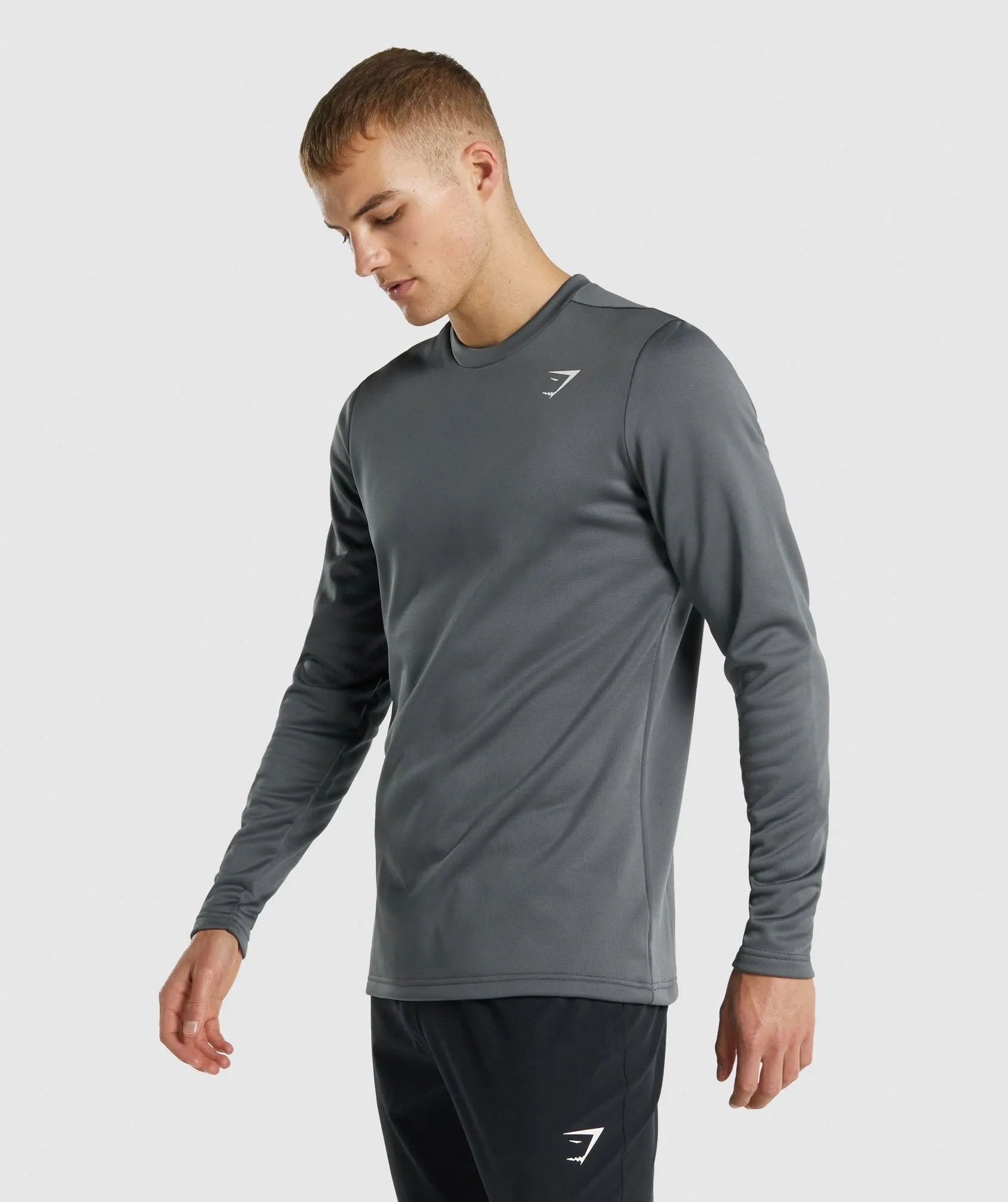 Gymshark Arrival Crew Sweatshirt - Charcoal sold by Gymshark product image thumbnail 3