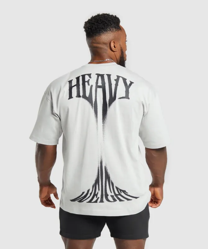 Gymshark Heavy Weight Graphic T-Shirt - Metal Grey sold by Gymshark