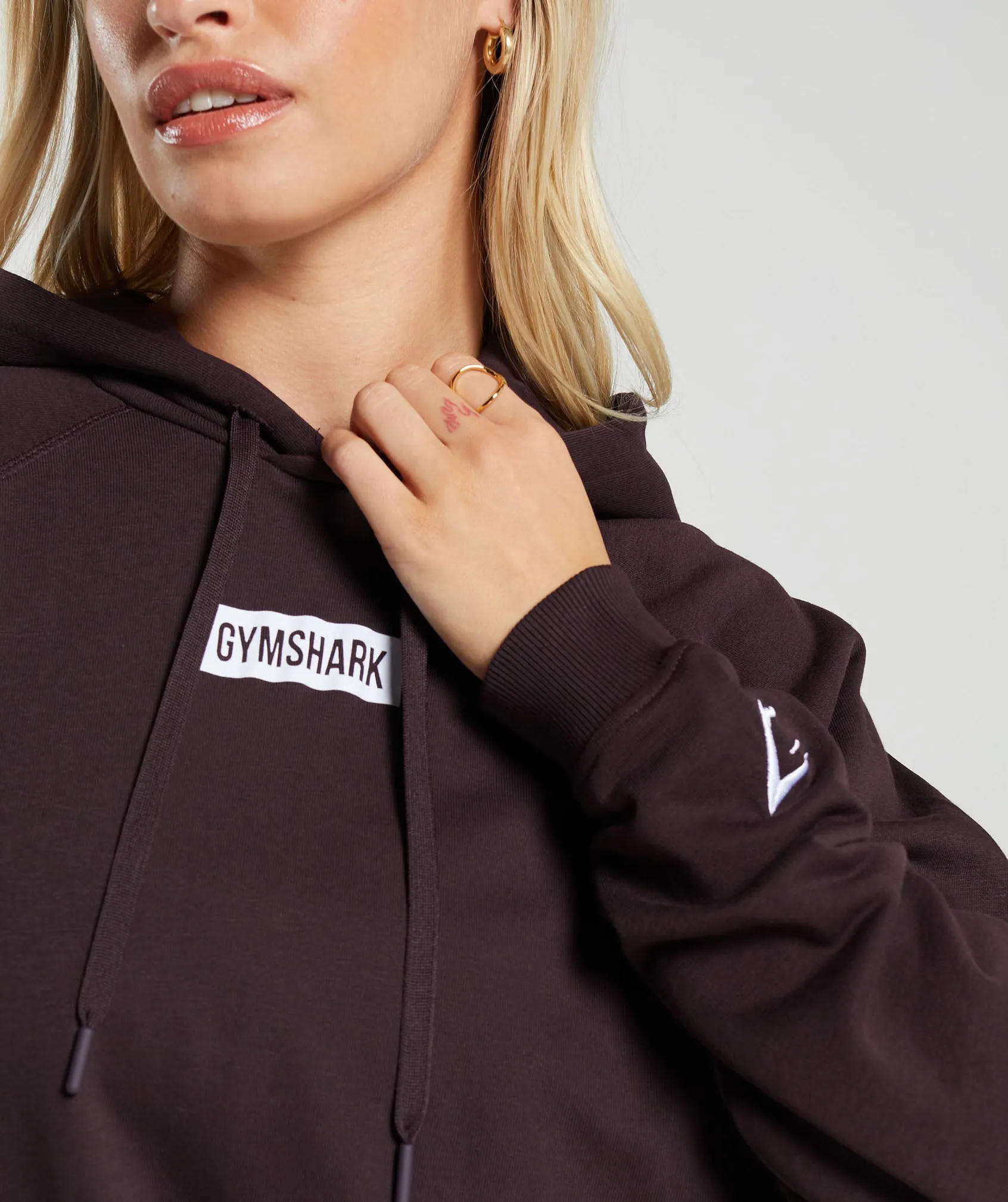 Gymshark Block Oversized Hoodie - Plum Brown sold by Gymshark product image thumbnail 5