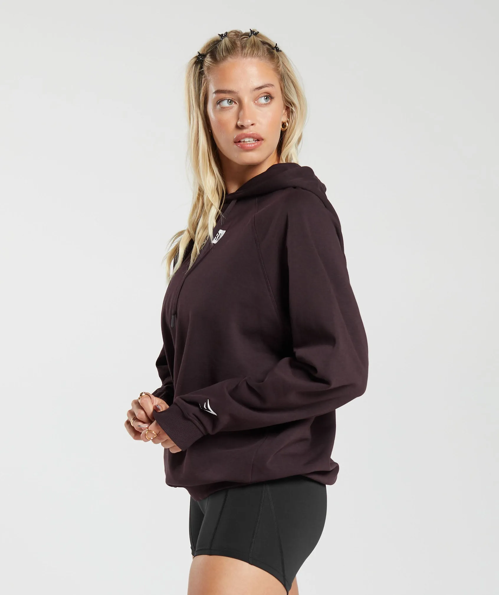 Gymshark Block Oversized Hoodie - Plum Brown sold by Gymshark product image thumbnail 3