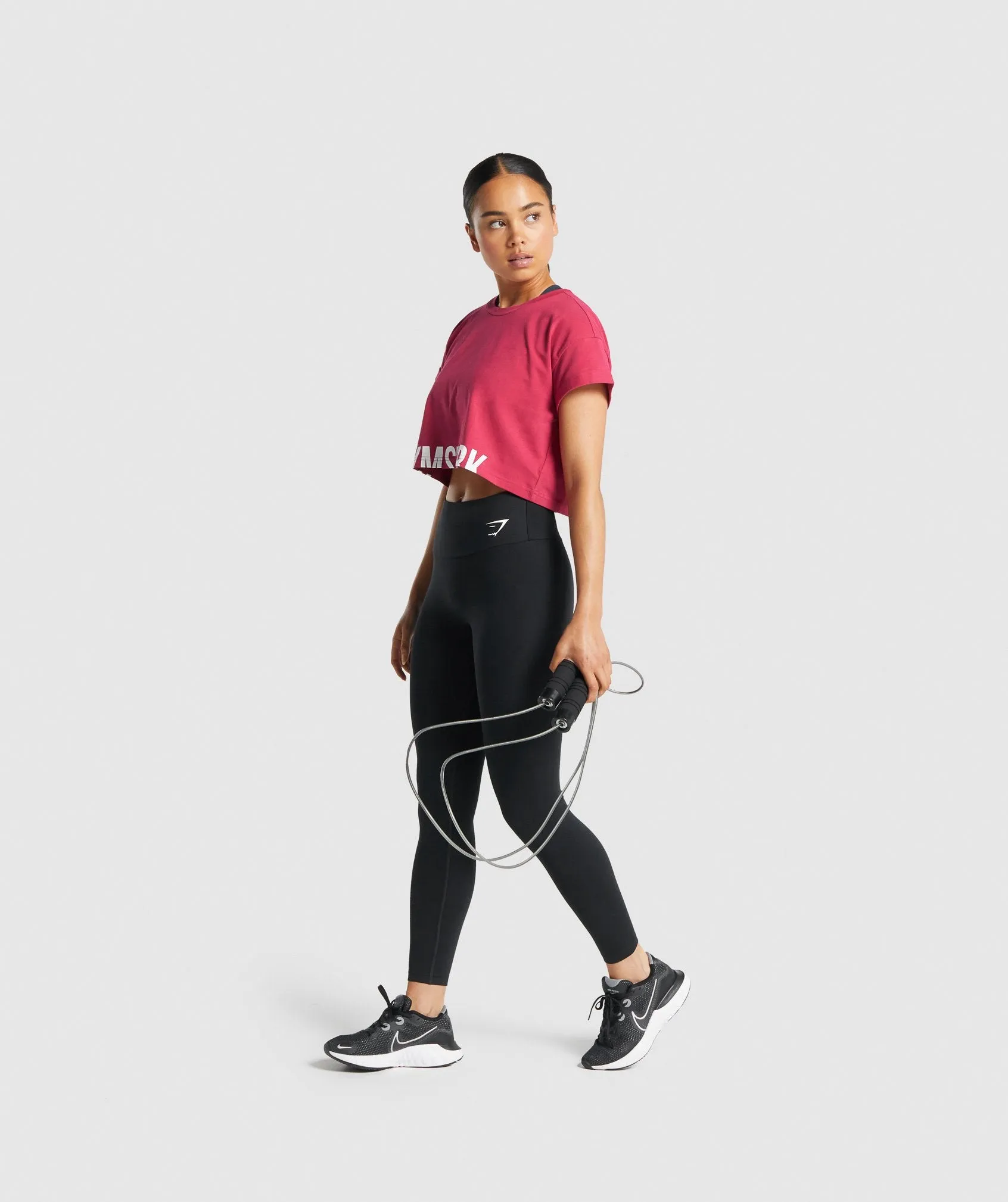 Gymshark Fraction Crop Top - Pink sold by Gymshark product image thumbnail 4