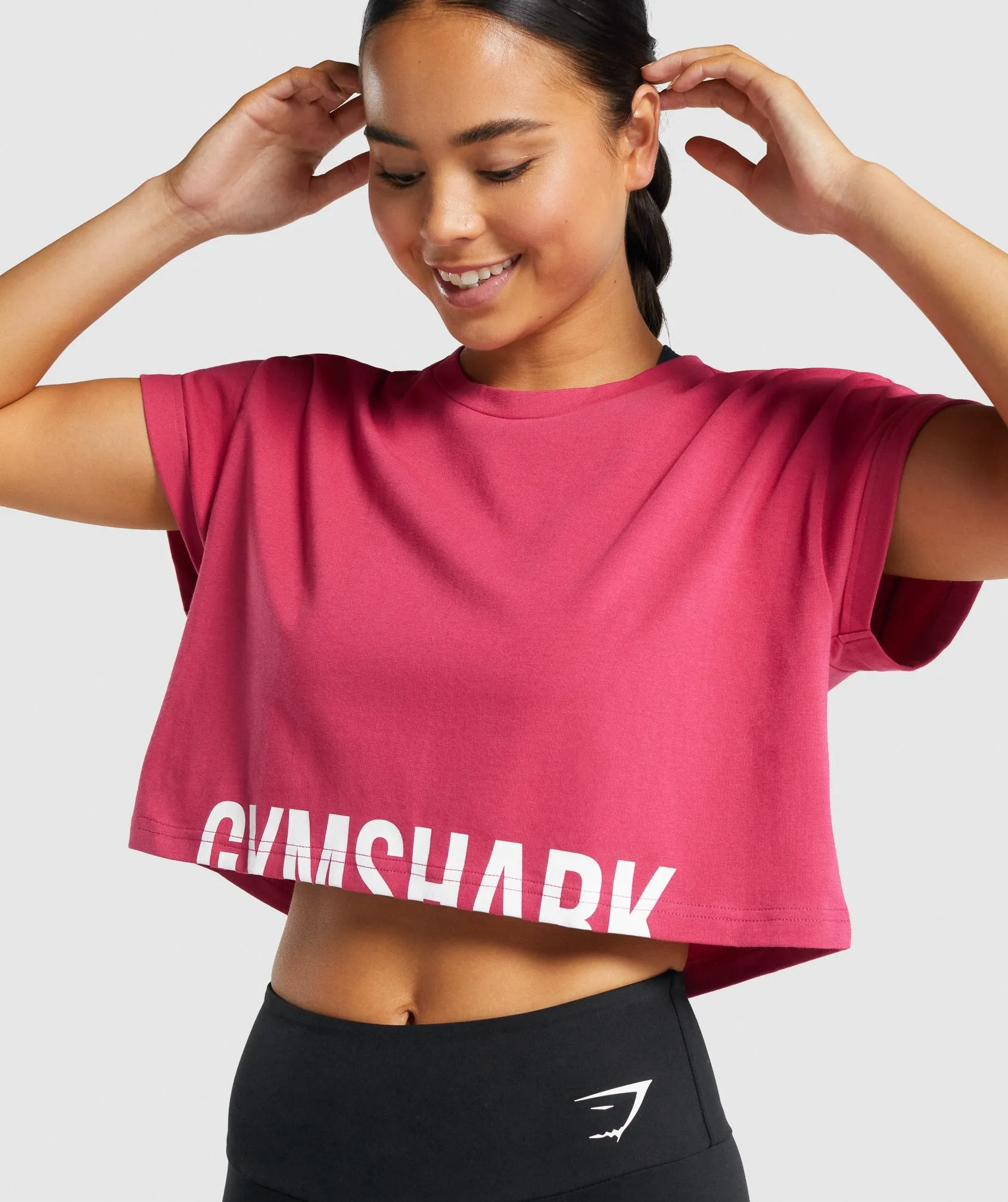Gymshark Fraction Crop Top - Pink sold by Gymshark product image thumbnail 5