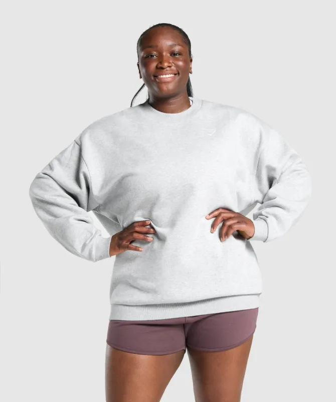 Gymshark Training Oversized Sweatshirt - Light Grey Marl sold by Gymshark