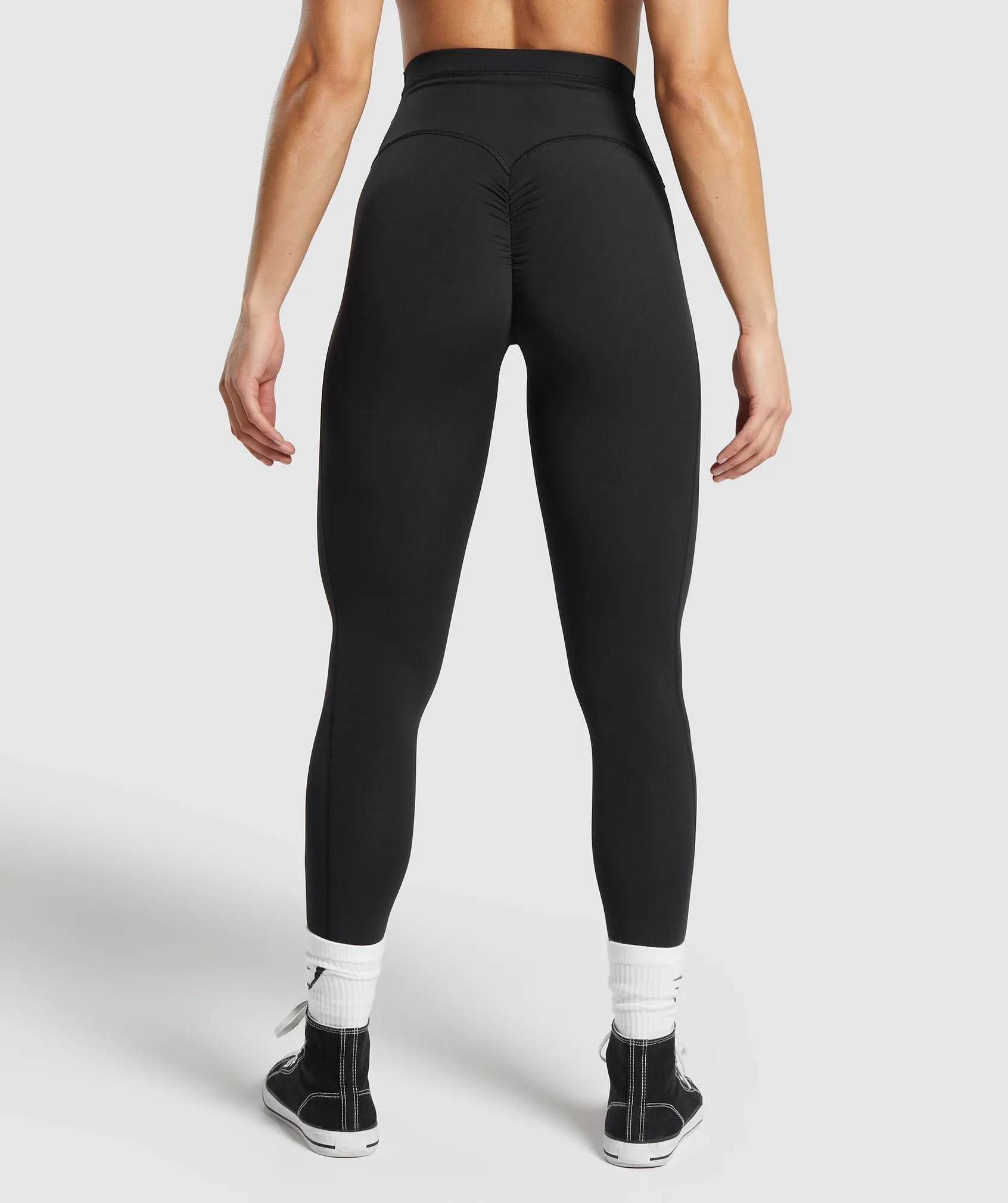 Gymshark Mesh Waistband Leggings - Black sold by Gymshark product image thumbnail 2