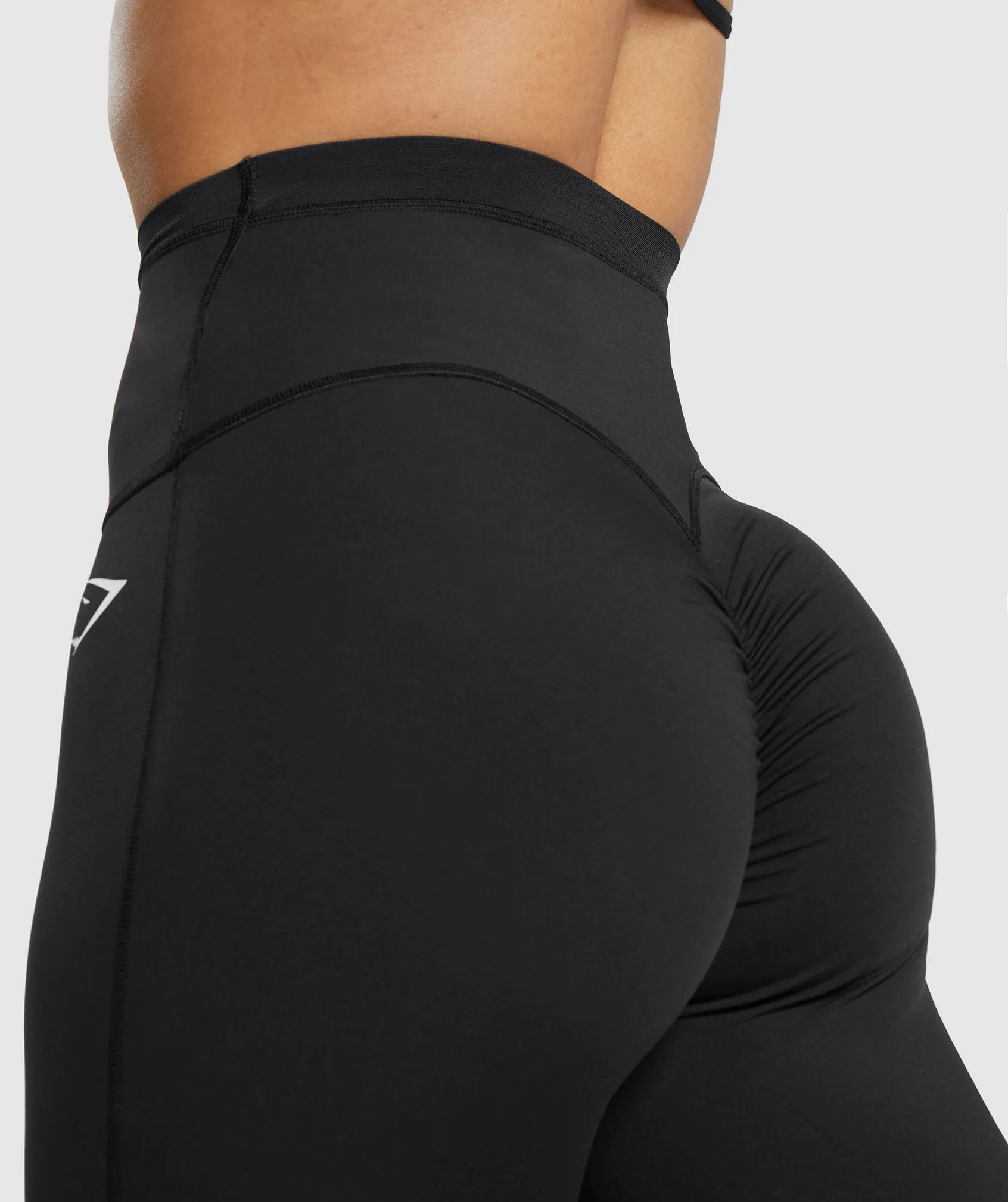 Gymshark Mesh Waistband Leggings - Black sold by Gymshark product image thumbnail 5