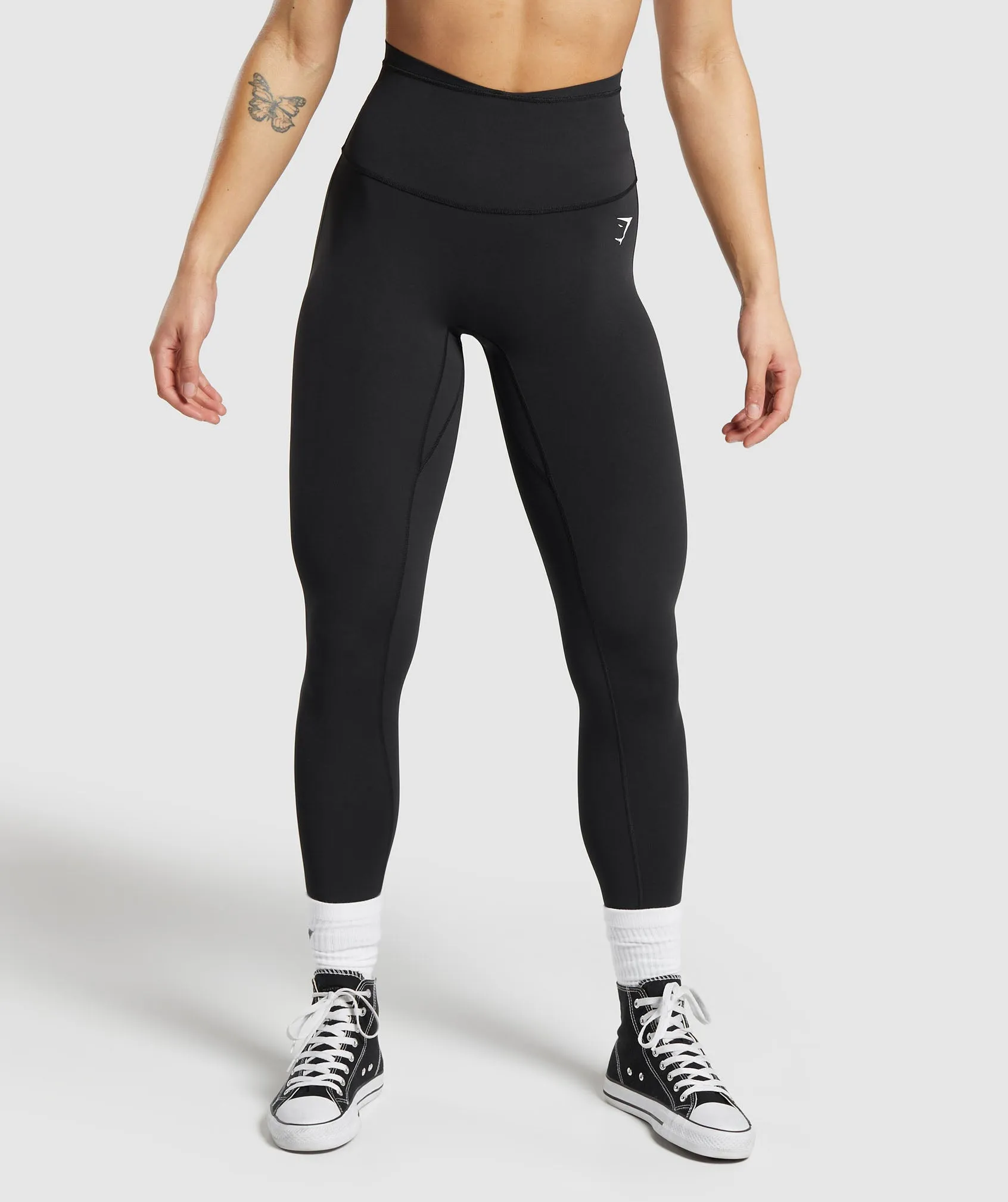 Gymshark Mesh Waistband Leggings - Black sold by Gymshark