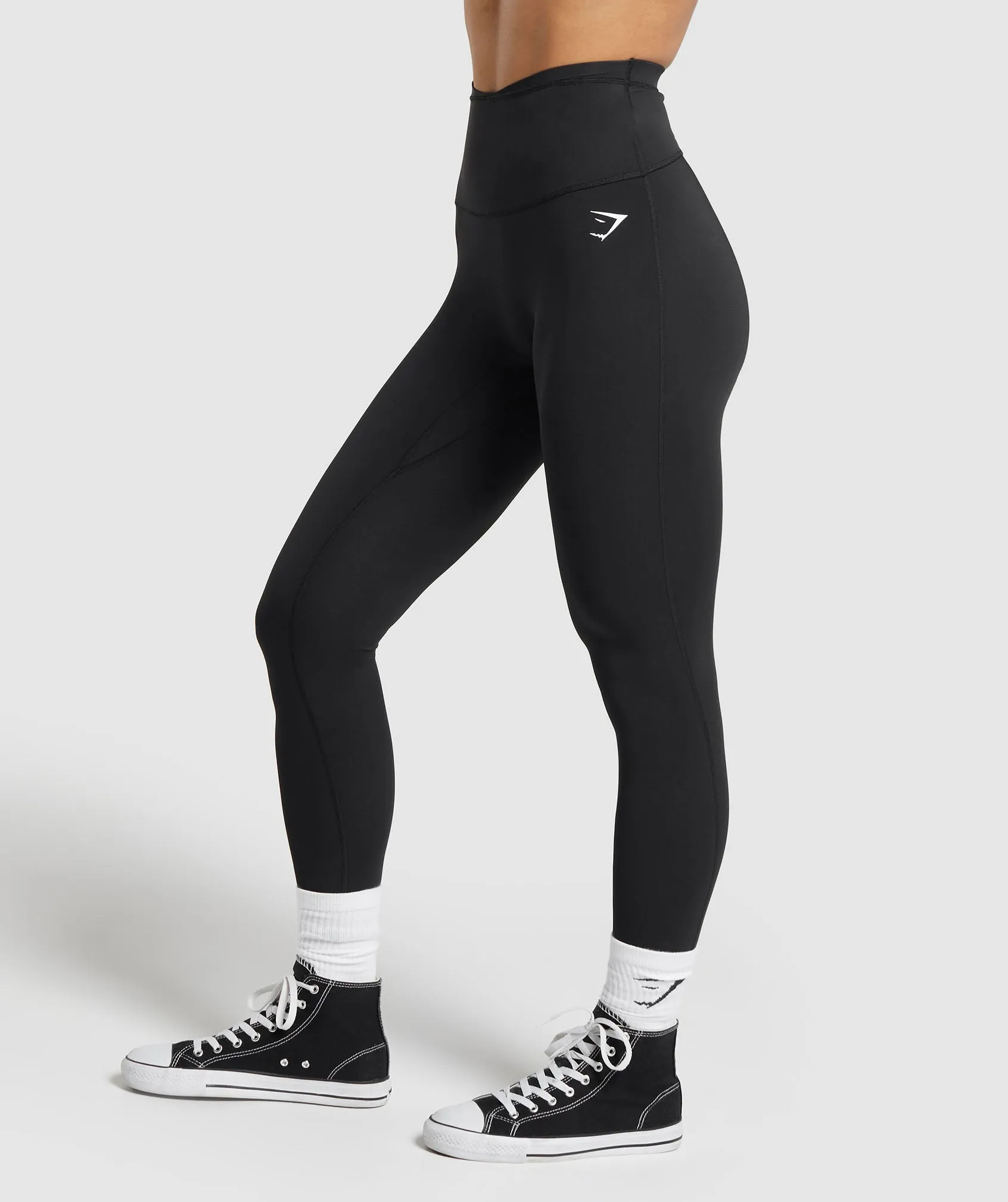 Gymshark Mesh Waistband Leggings - Black sold by Gymshark product image thumbnail 3