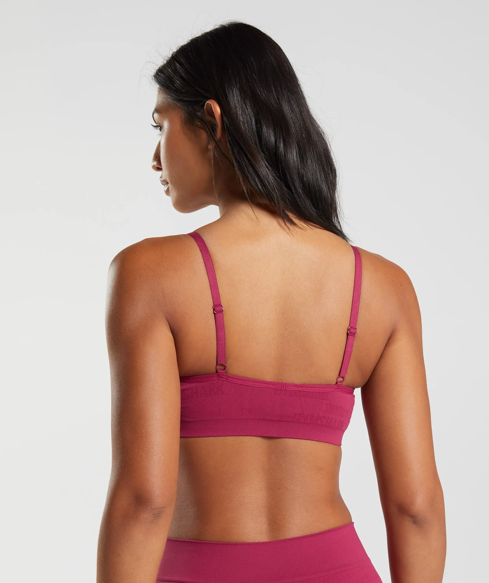 Gymshark Seamless Jacquard Bralette - Currant Pink sold by Gymshark product image thumbnail 2