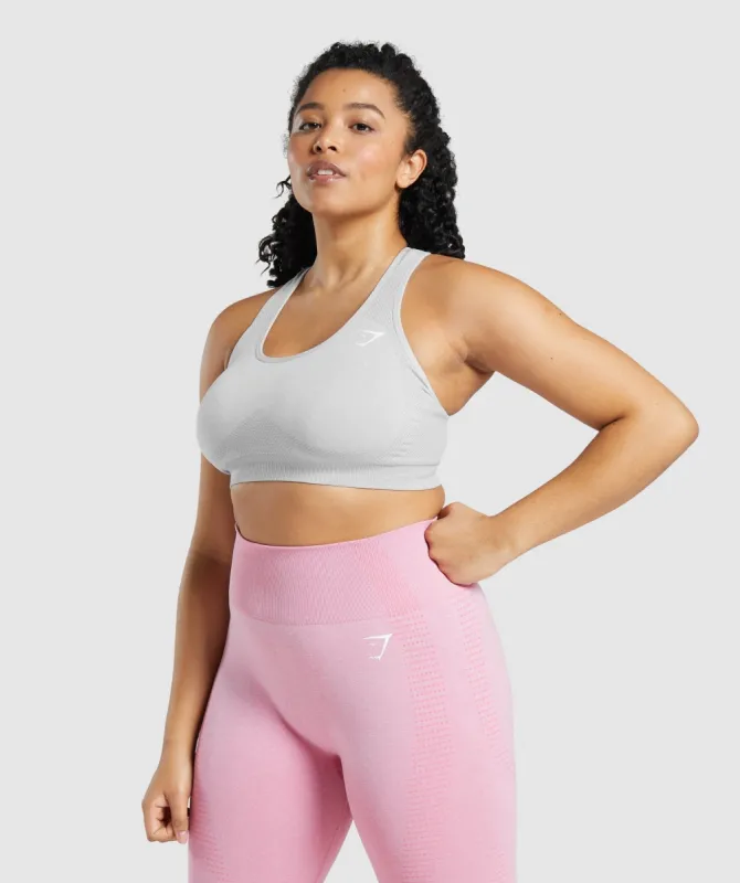 Gymshark Vital Seamless 2.0 Sports Bra - Light Grey Marl sold by Gymshark