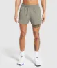 Gymshark Sport 5" Shorts - Linen Brown/Dark Grey sold by Gymshark