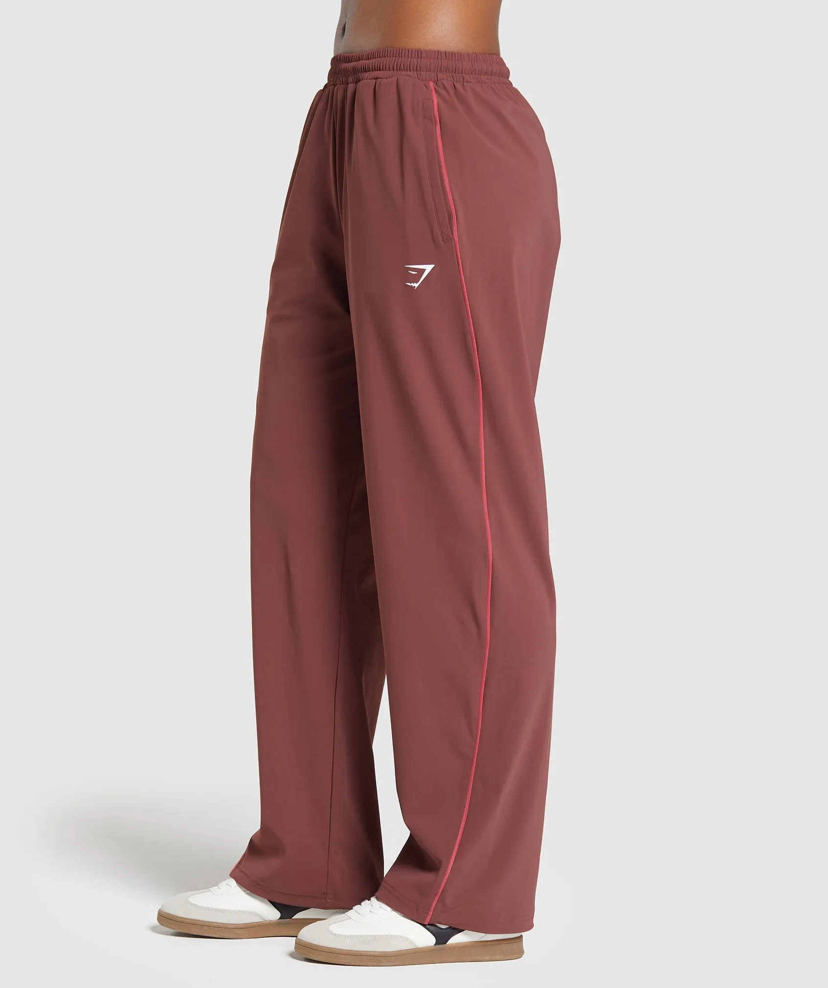 Gymshark Stitch Feature Woven Pants - Burgundy Brown sold by Gymshark product image thumbnail 3