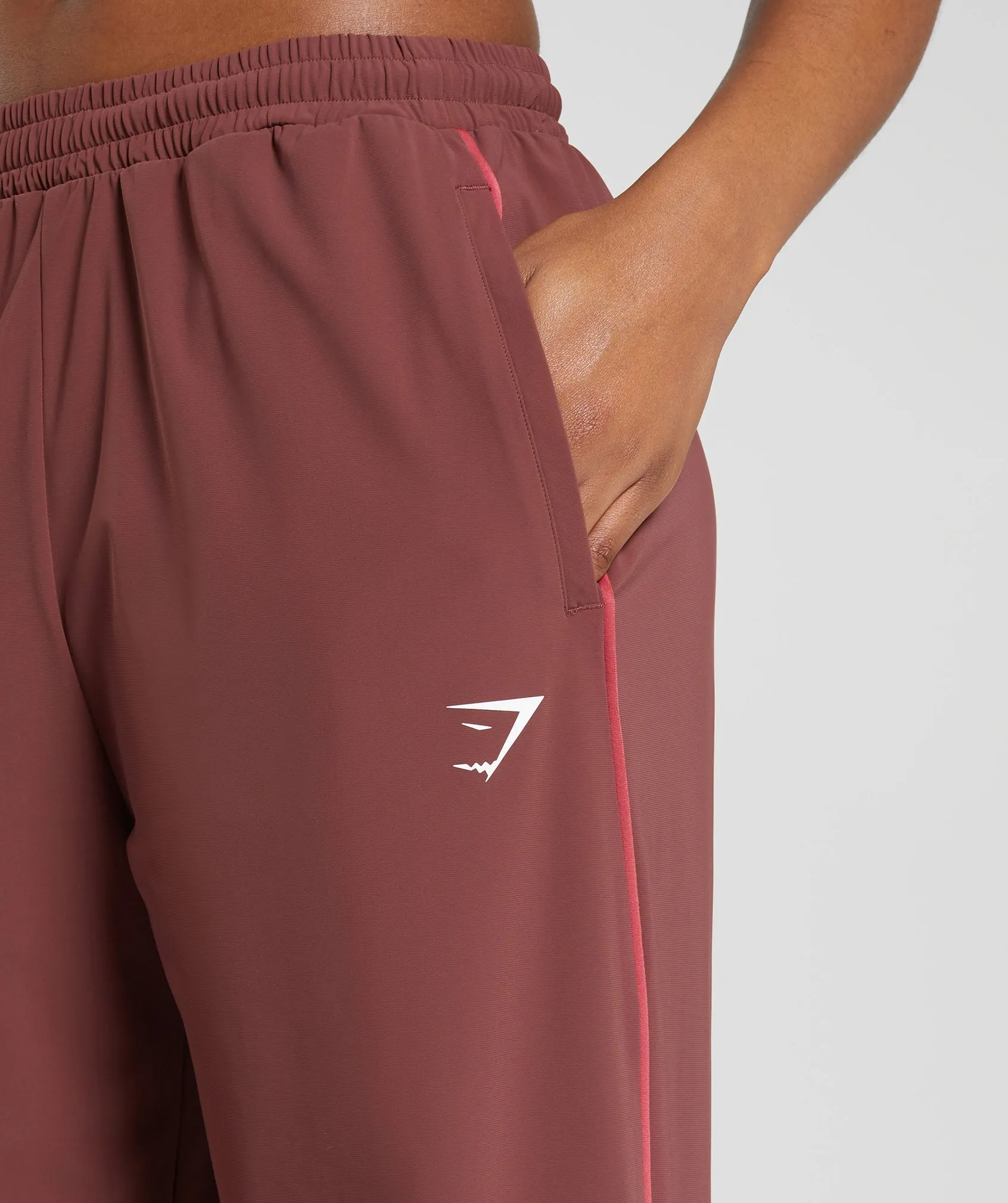Gymshark Stitch Feature Woven Pants - Burgundy Brown sold by Gymshark product image thumbnail 5