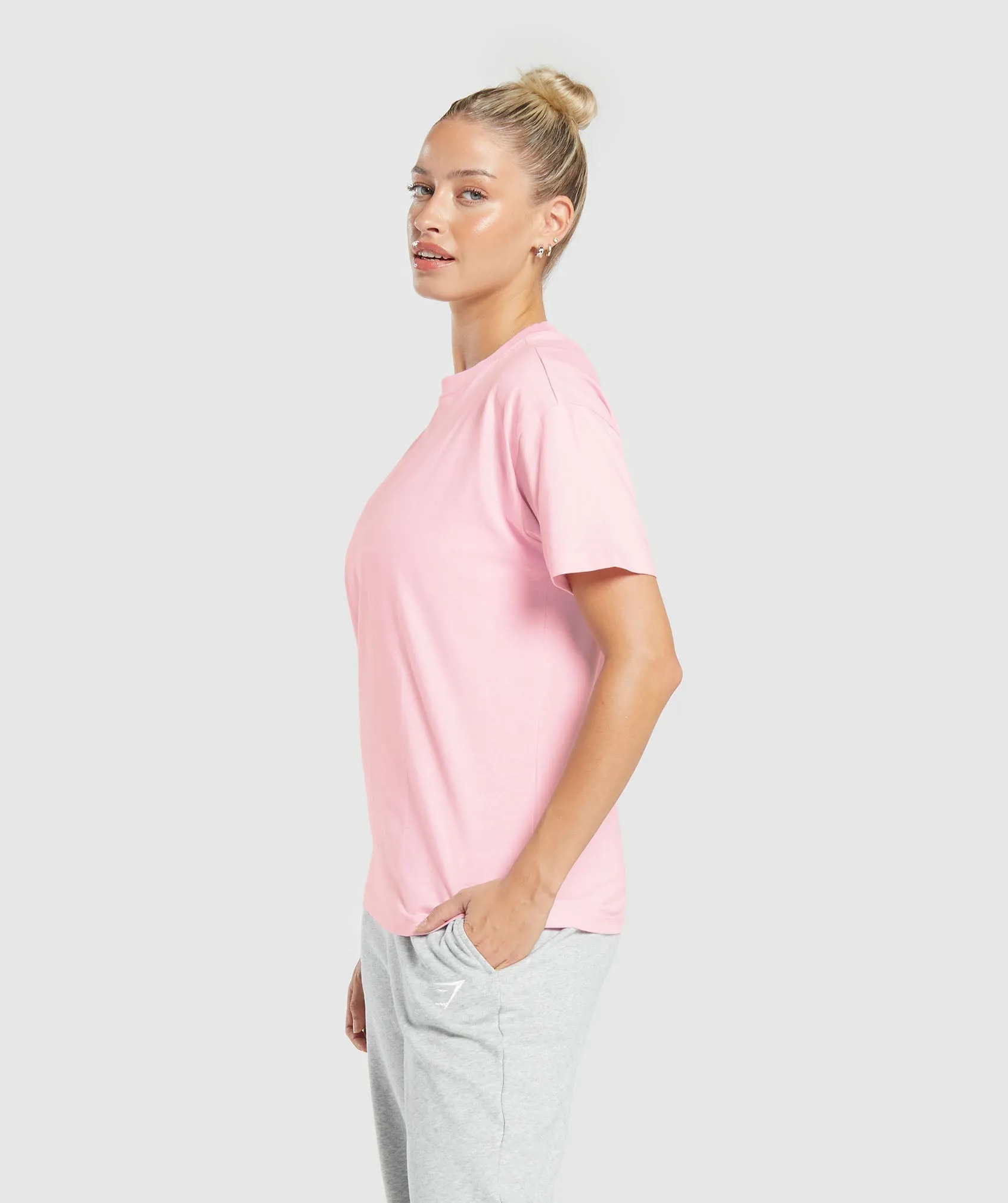 Gymshark Love Hearts Oversized T-Shirt - Dolly Pink sold by Gymshark product image thumbnail 3