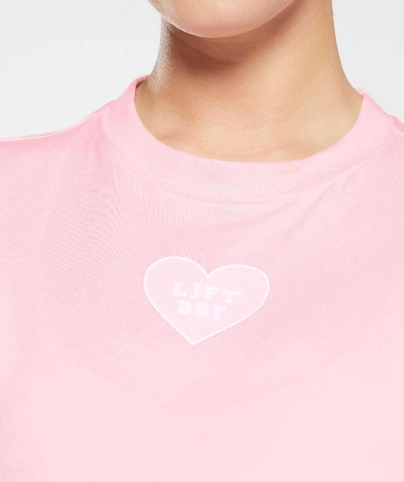 Gymshark Love Hearts Oversized T-Shirt - Dolly Pink sold by Gymshark product image thumbnail 5