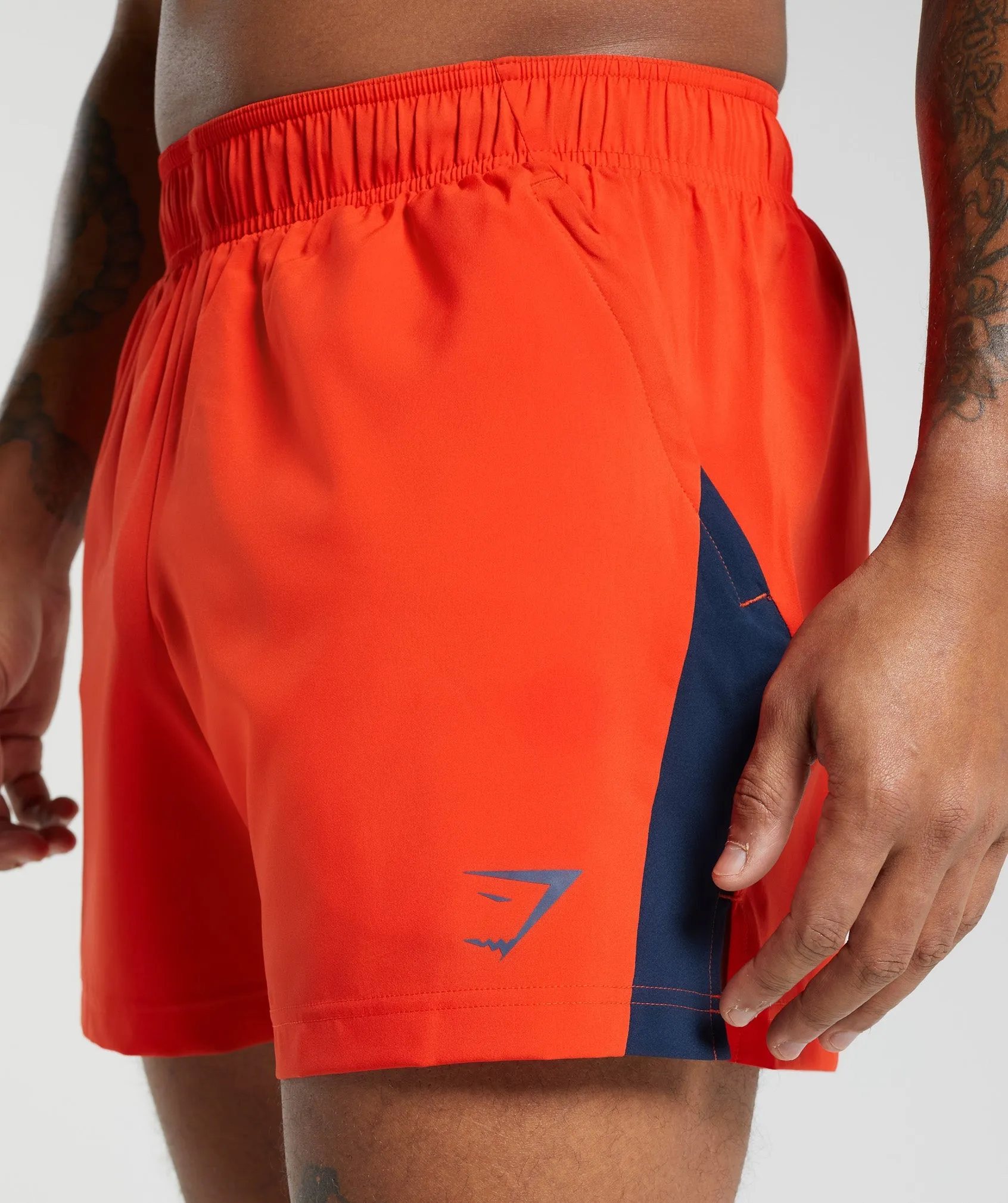 Gymshark Sport 5" Shorts - Electric Orange/Navy sold by Gymshark product image thumbnail 5