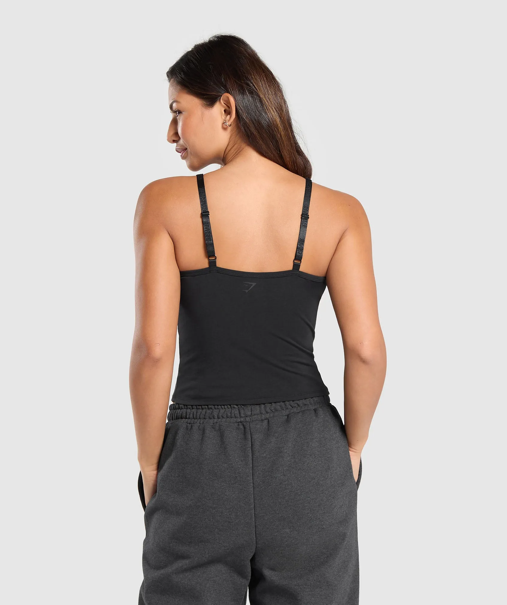 Gymshark Cotton Cami Tank - Black sold by Gymshark product image thumbnail 2