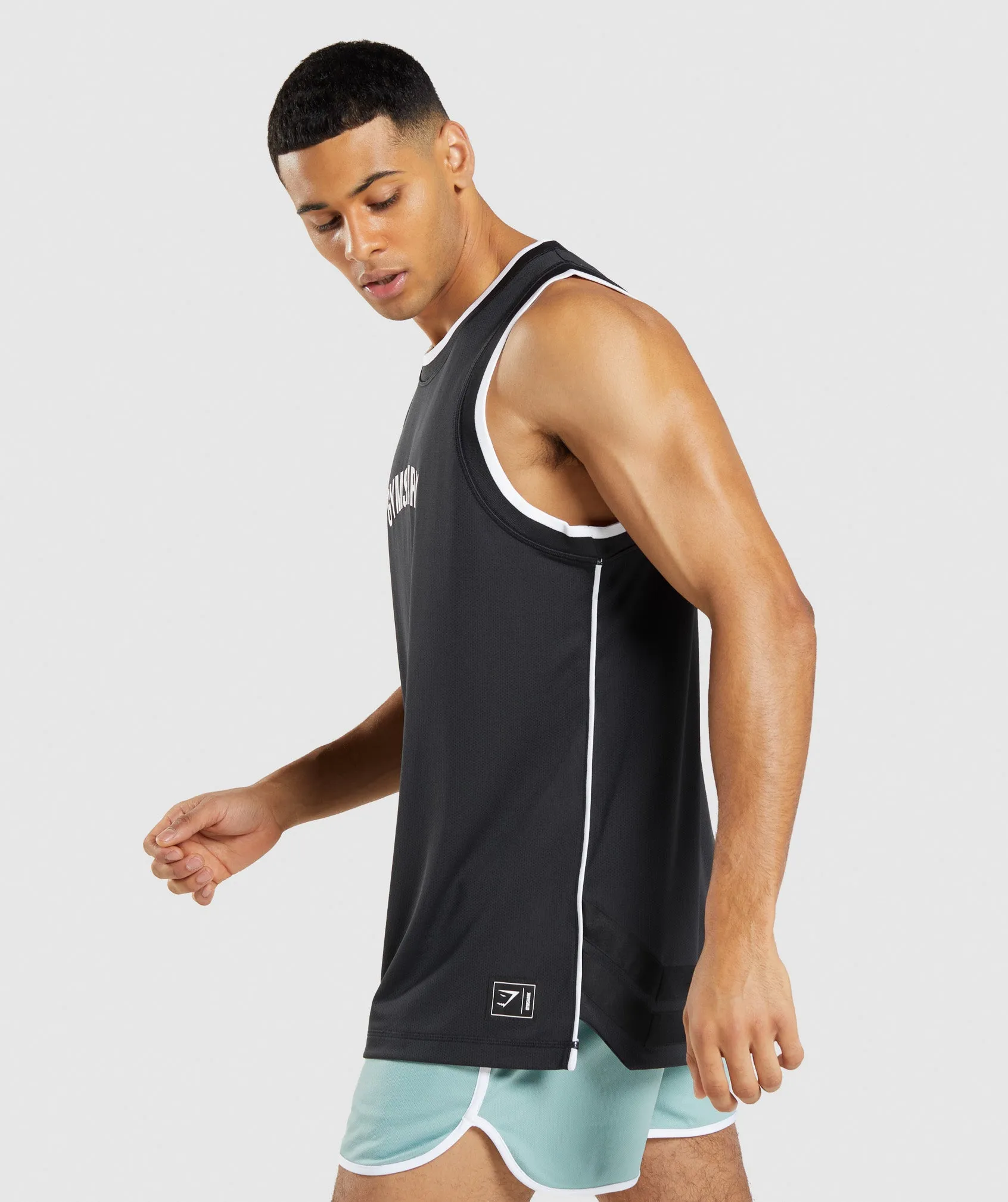 Gymshark Recess Basketball Tank - Black/White sold by Gymshark product image thumbnail 3