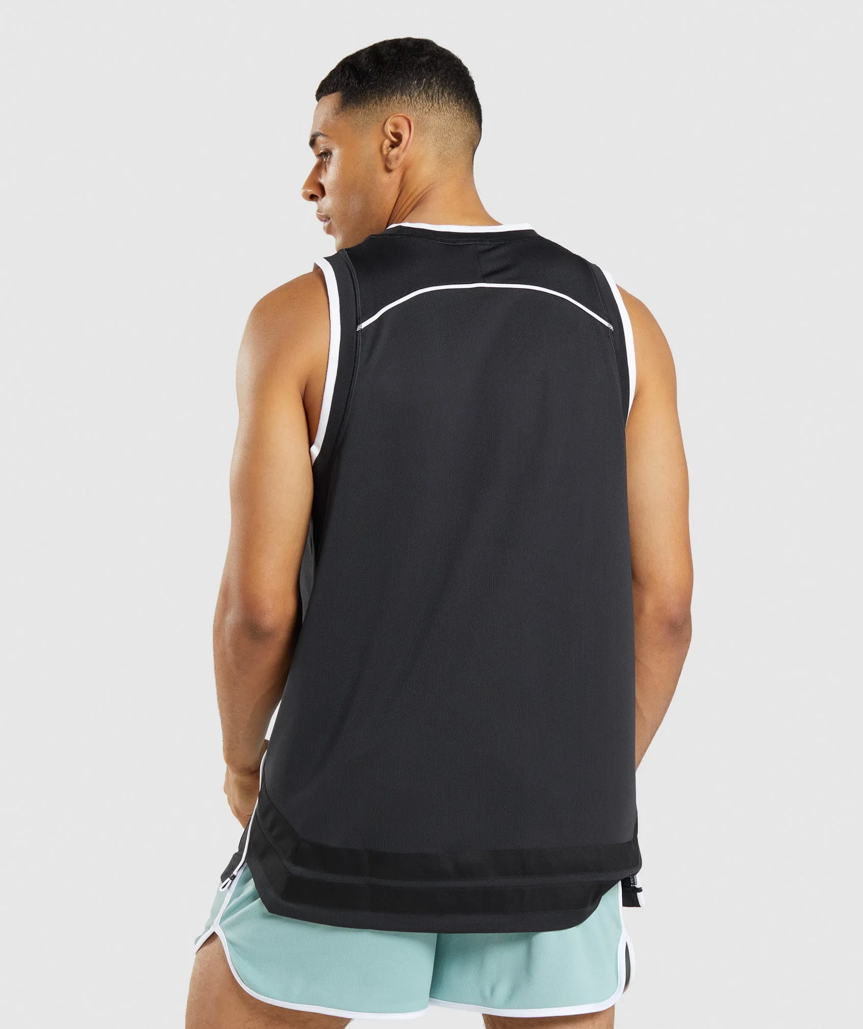 Gymshark Recess Basketball Tank - Black/White sold by Gymshark product image thumbnail 2