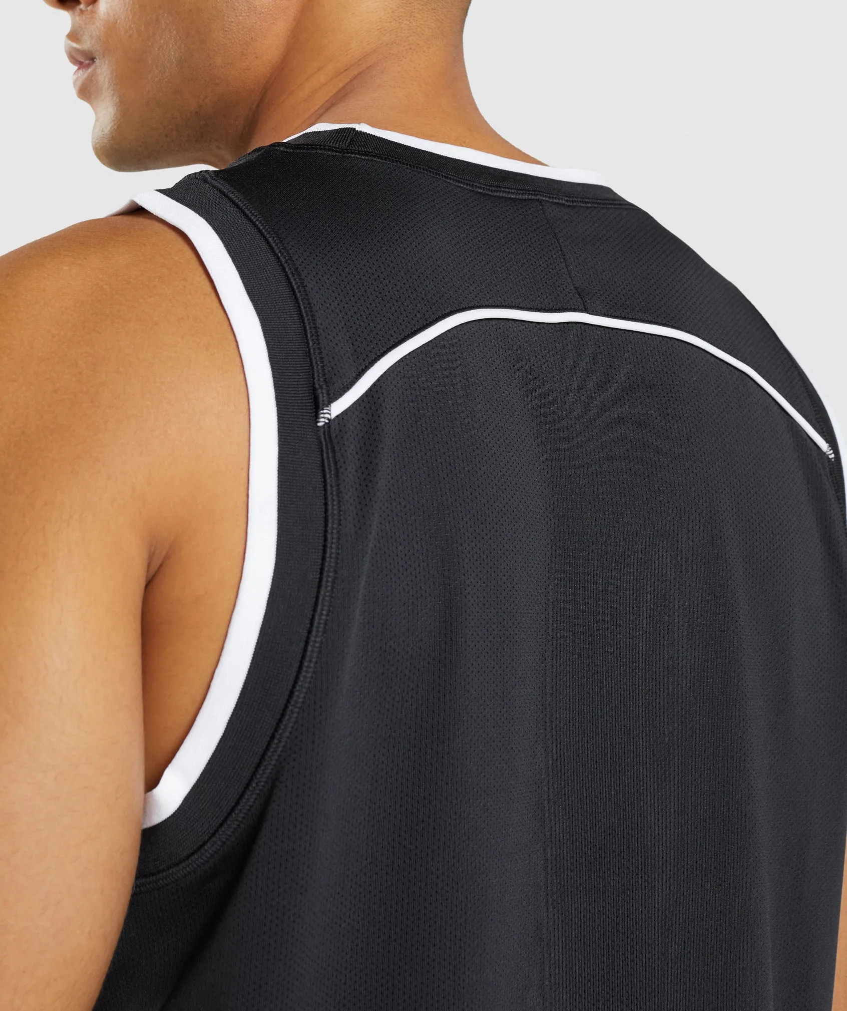 Gymshark Recess Basketball Tank - Black/White sold by Gymshark product image thumbnail 5