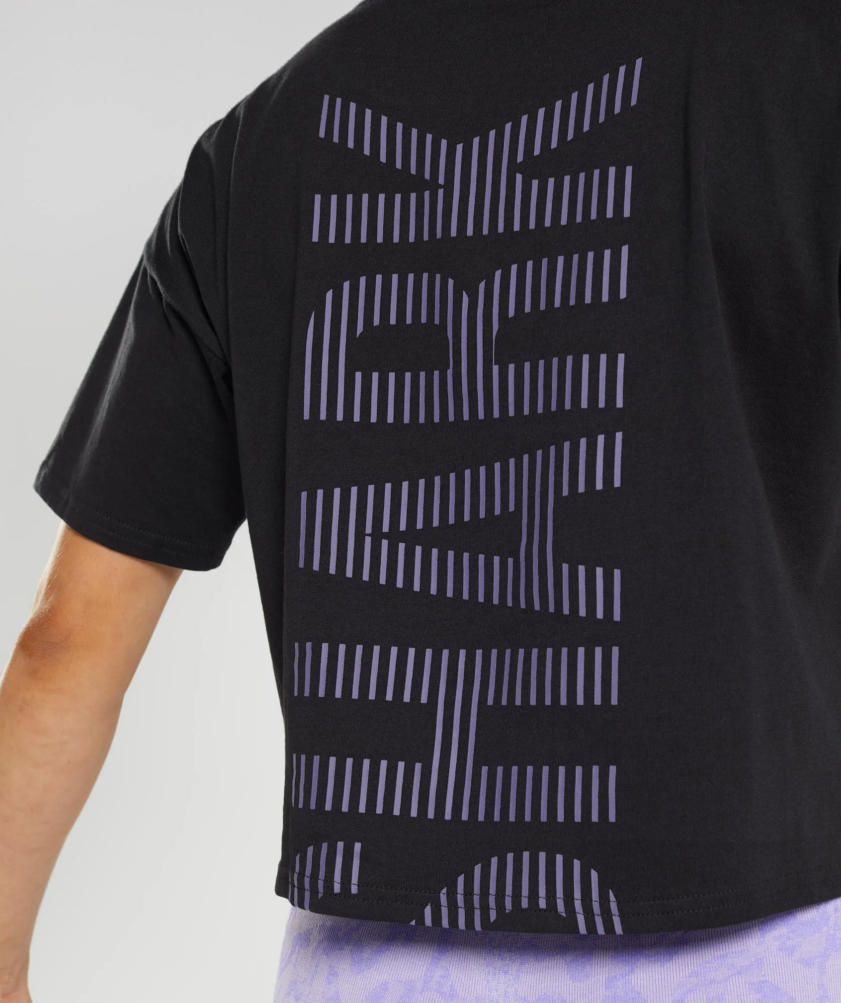 Gymshark 315 Midi T-Shirt - Black/Mercury Purple sold by Gymshark product image thumbnail 3