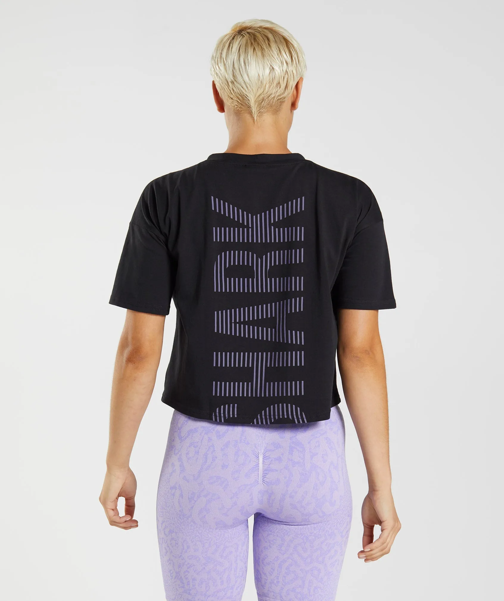Gymshark 315 Midi T-Shirt - Black/Mercury Purple sold by Gymshark product image thumbnail 2