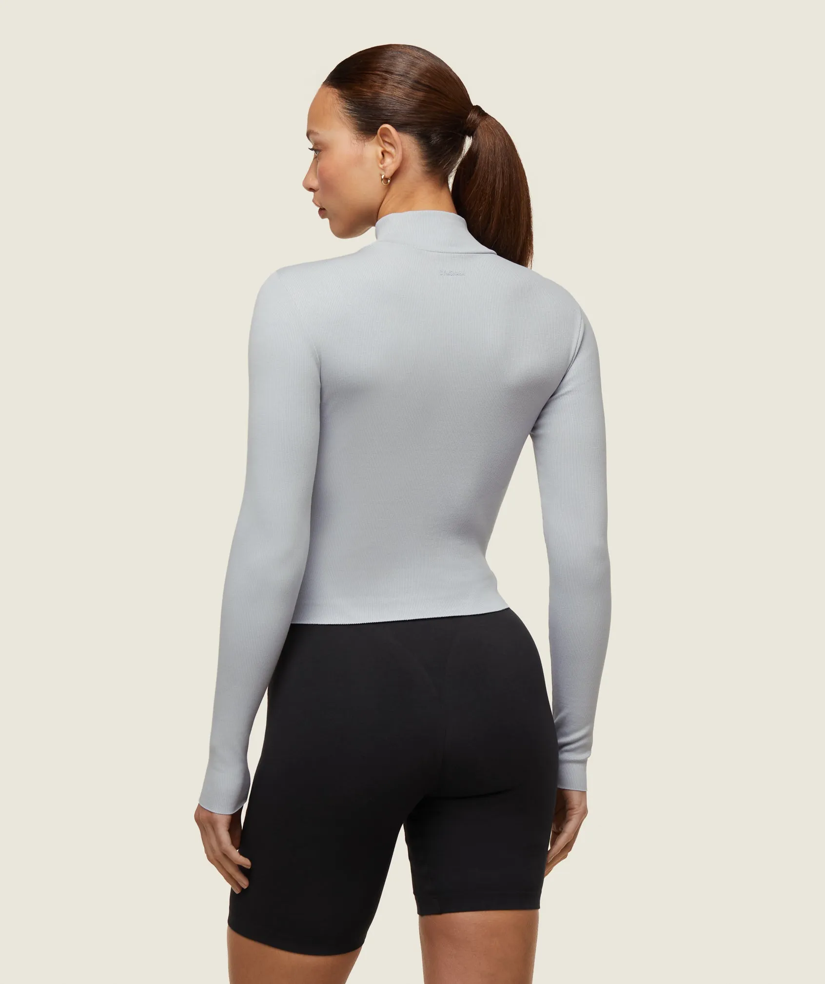 Gymshark everywear Long Sleeve Ribbed Turtle Neck - Ice Grey sold by Gymshark product image thumbnail 3