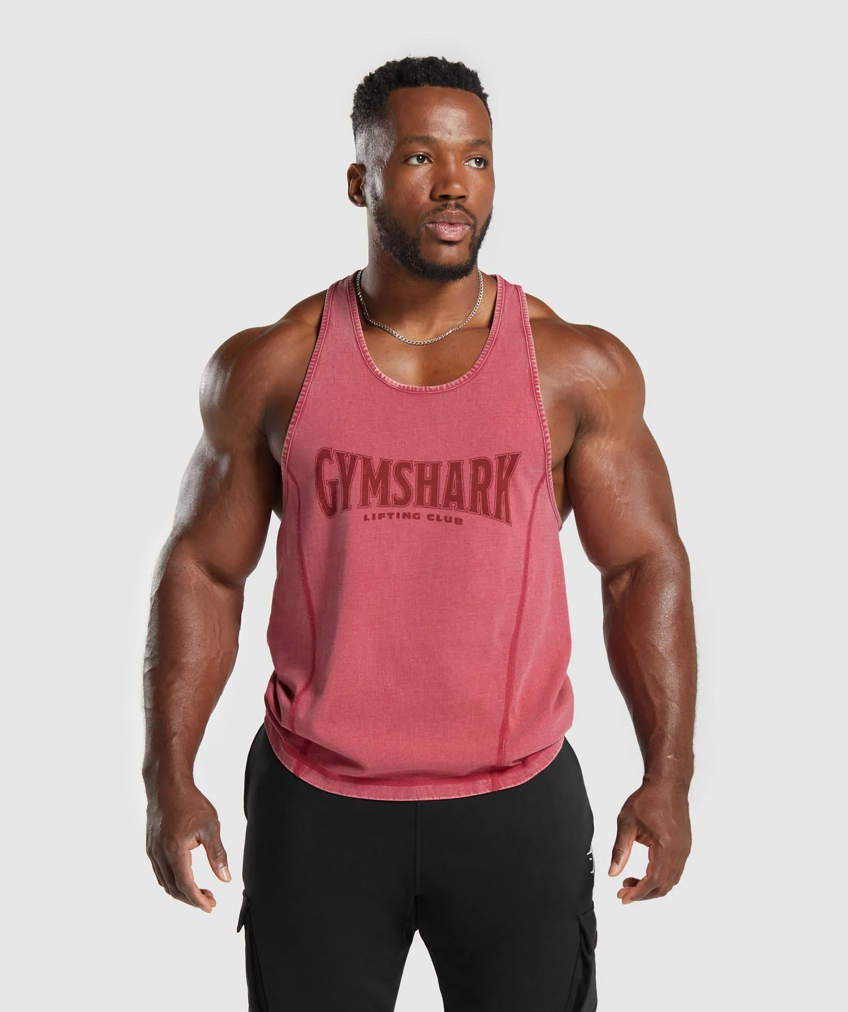Gymshark Heritage Washed Stringer - Vintage Pink sold by Gymshark