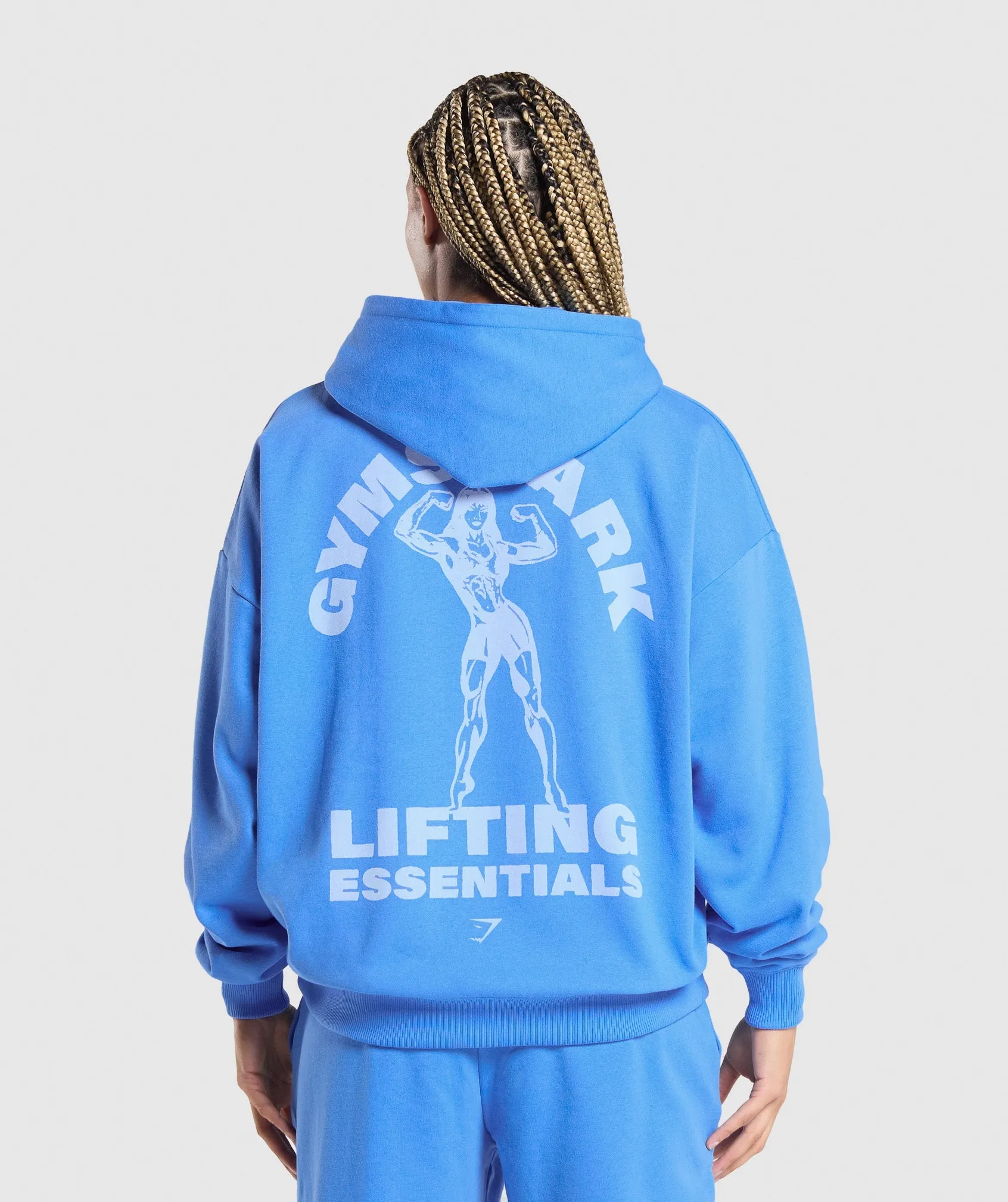 Gymshark Strong Women Oversized Hoodie - Lats Blue sold by Gymshark