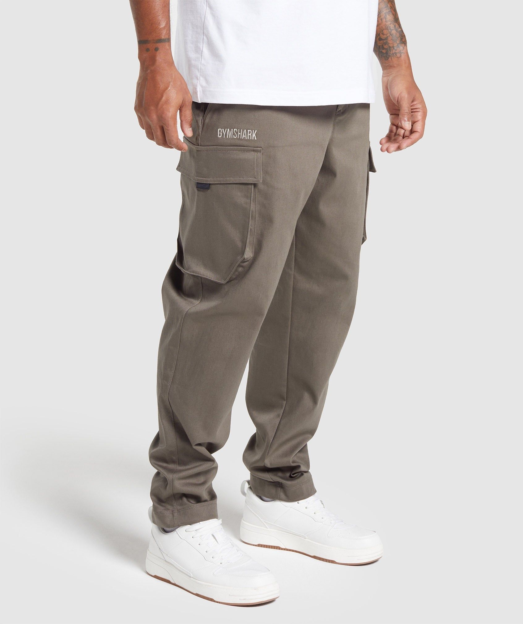 Gymshark Rest Day Woven Cargo Pants - Camo Brown sold by Gymshark
