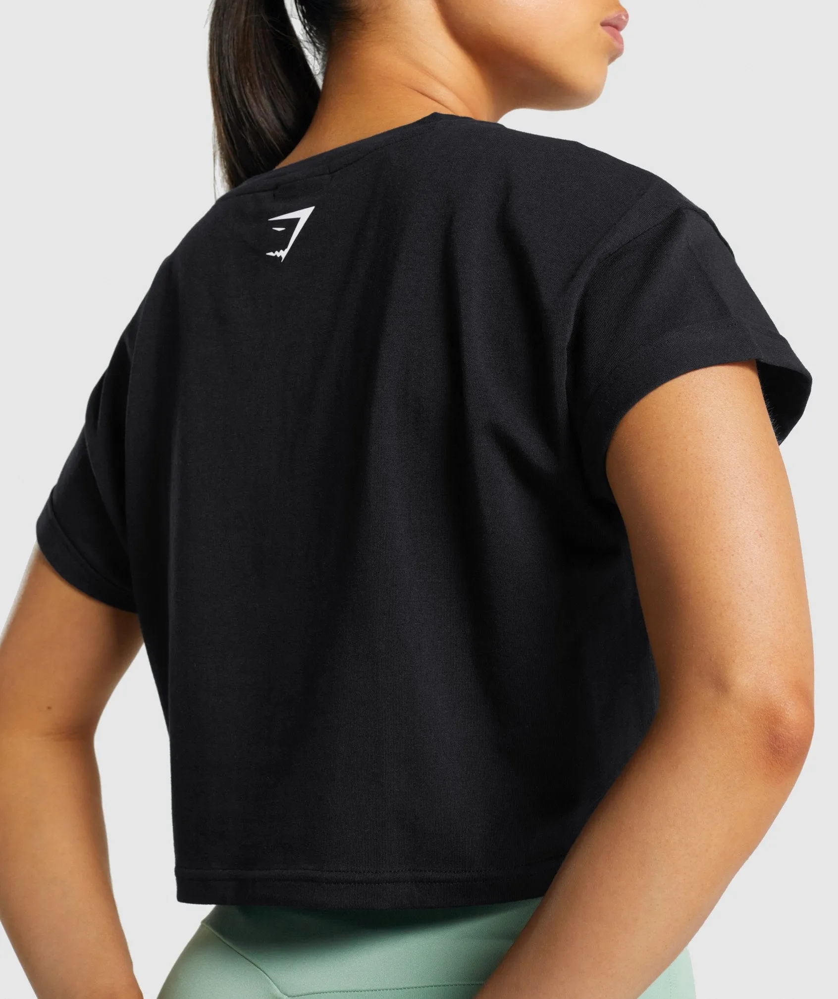 Gymshark Fraction Crop Top - Black sold by Gymshark product image thumbnail 5