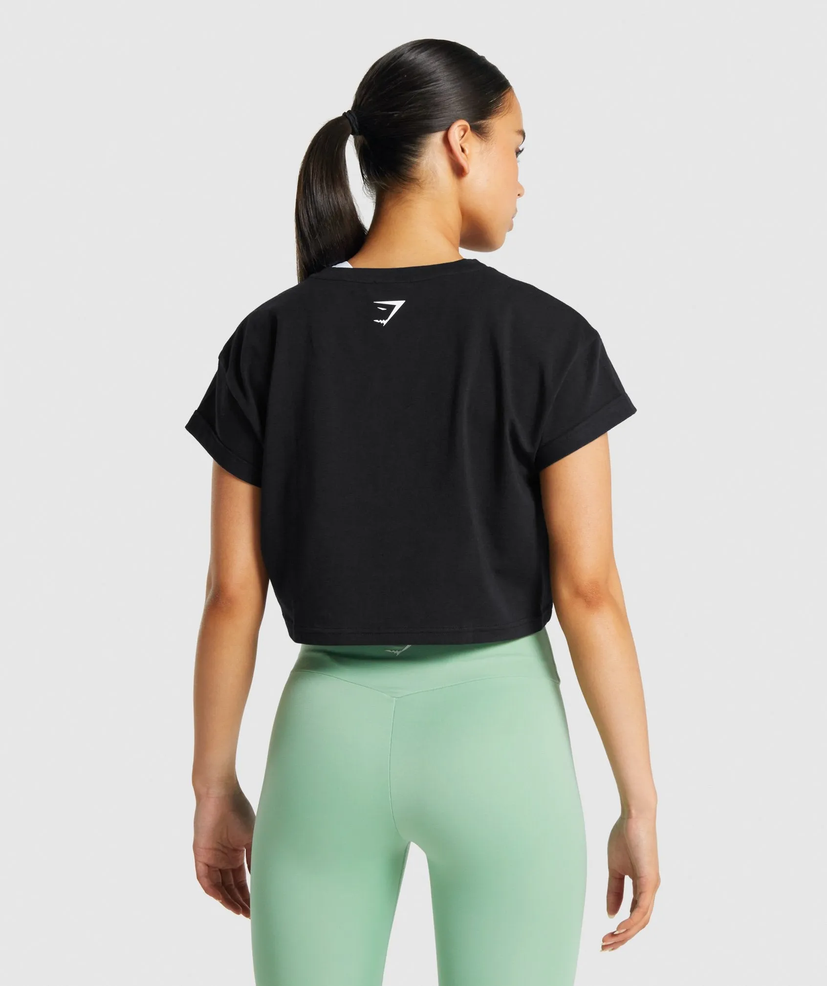 Gymshark Fraction Crop Top - Black sold by Gymshark product image thumbnail 2