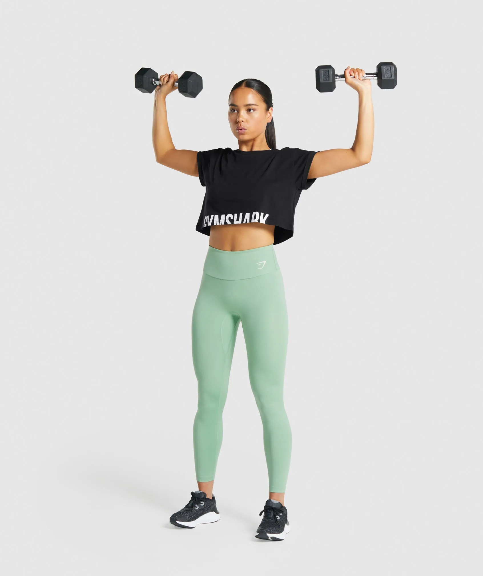Gymshark Fraction Crop Top - Black sold by Gymshark product image thumbnail 4
