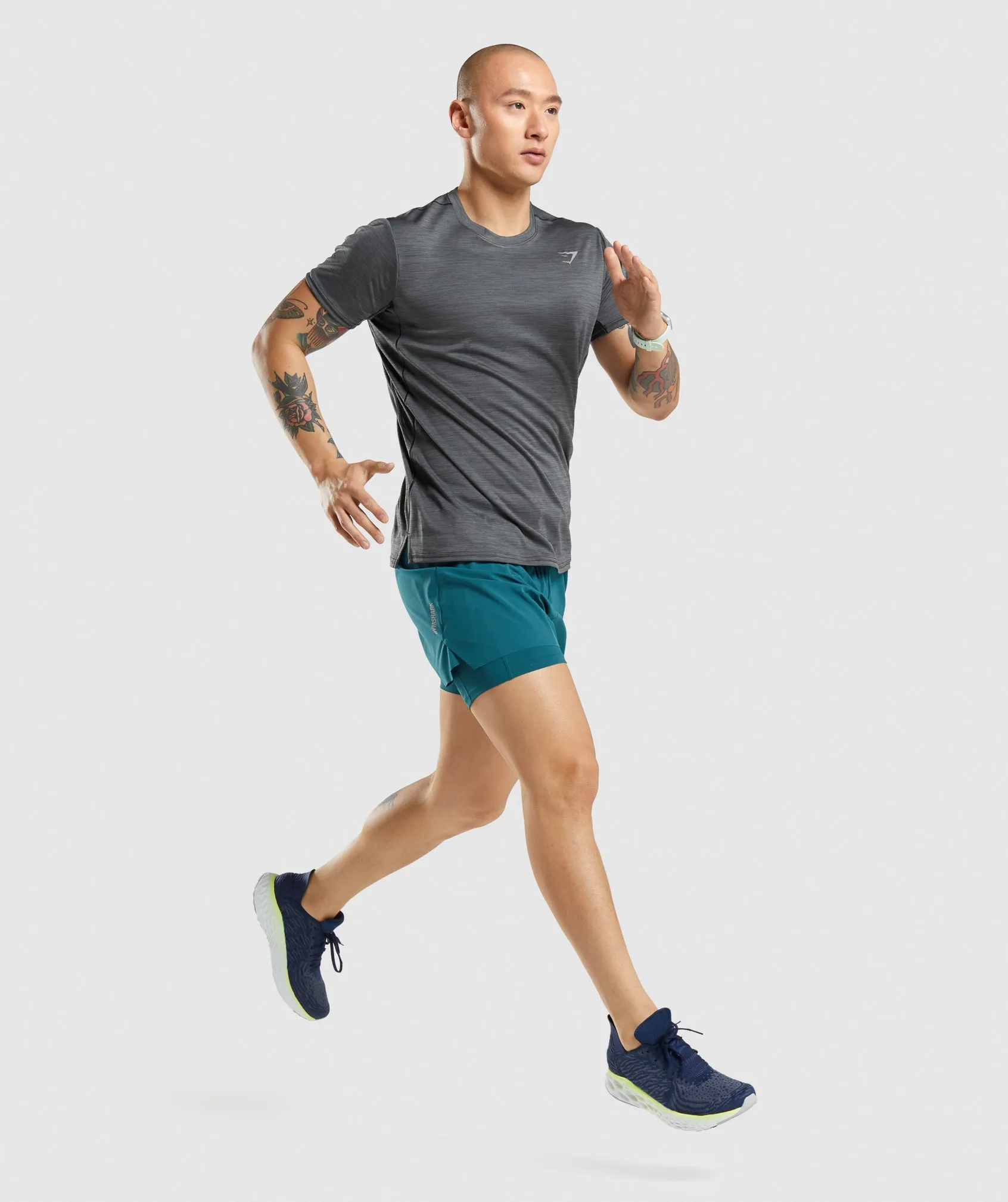 Gymshark Speed 5" 2 in 1 Shorts - Teal sold by Gymshark product image thumbnail 4