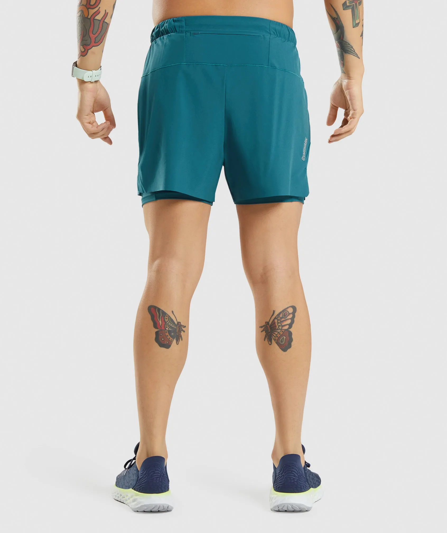 Gymshark Speed 5" 2 in 1 Shorts - Teal sold by Gymshark product image thumbnail 2
