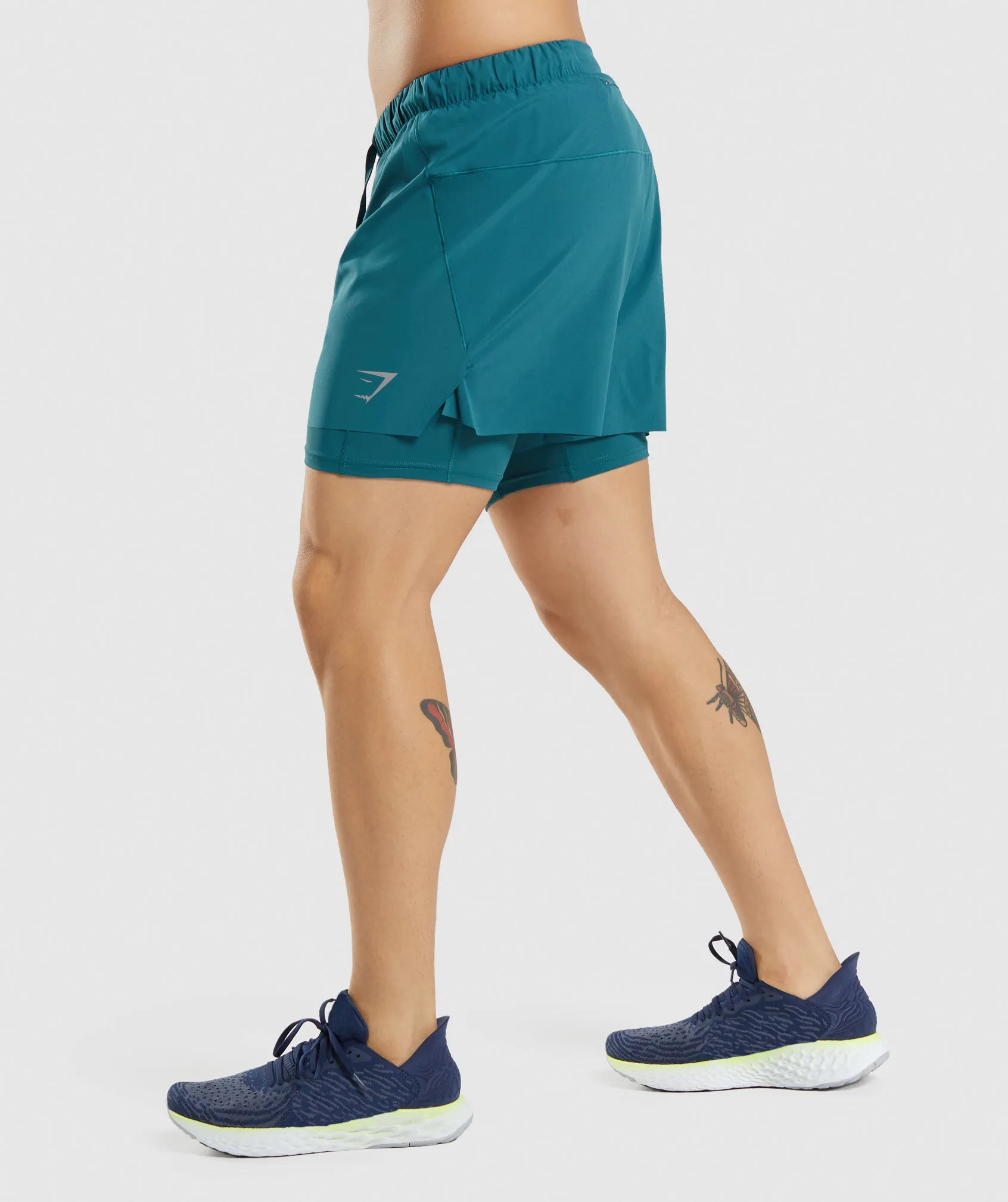 Gymshark Speed 5" 2 in 1 Shorts - Teal sold by Gymshark product image thumbnail 3