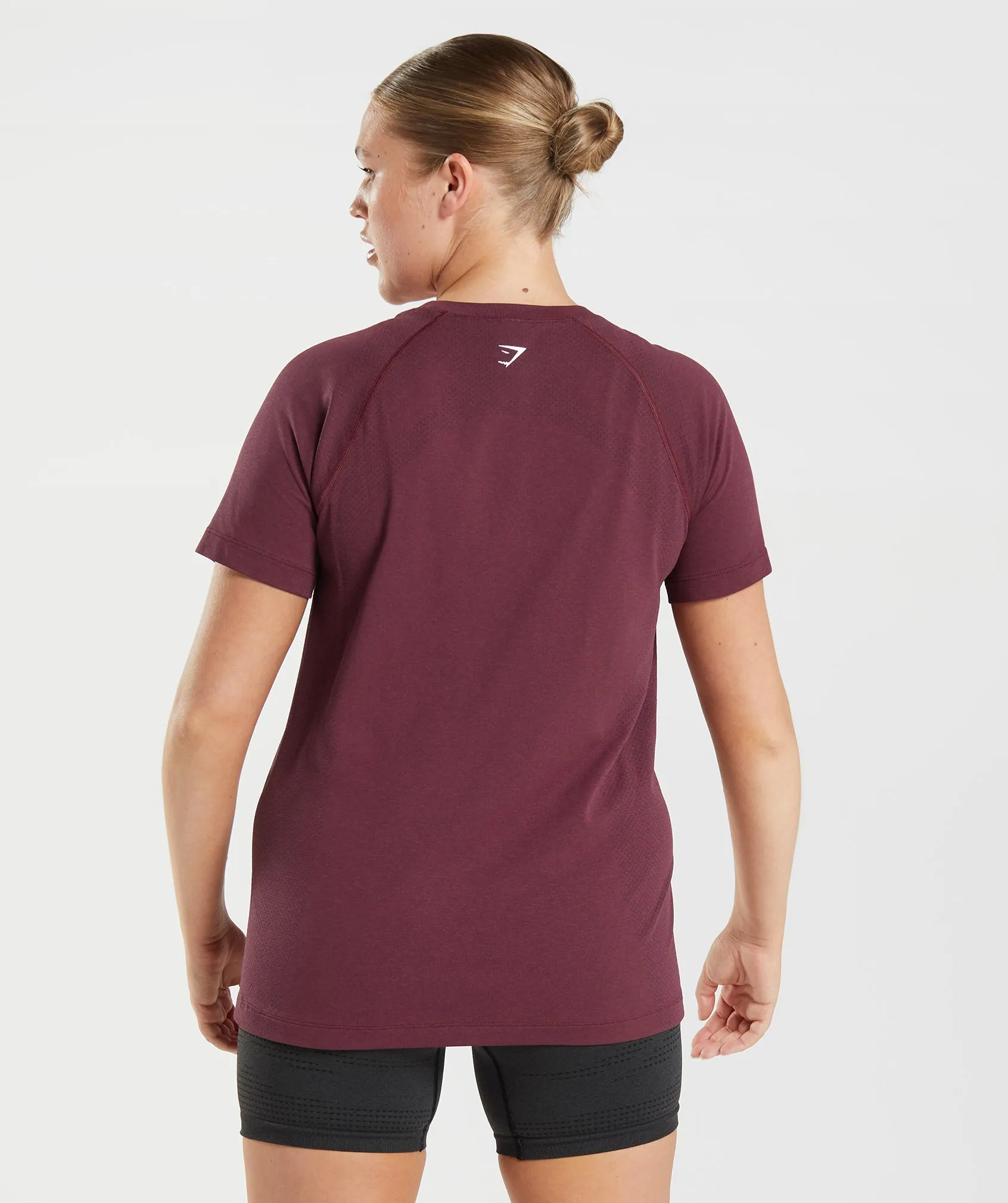 Gymshark Vital Seamless 2.0 Light T-Shirt - Baked Maroon Marl sold by Gymshark product image thumbnail 2