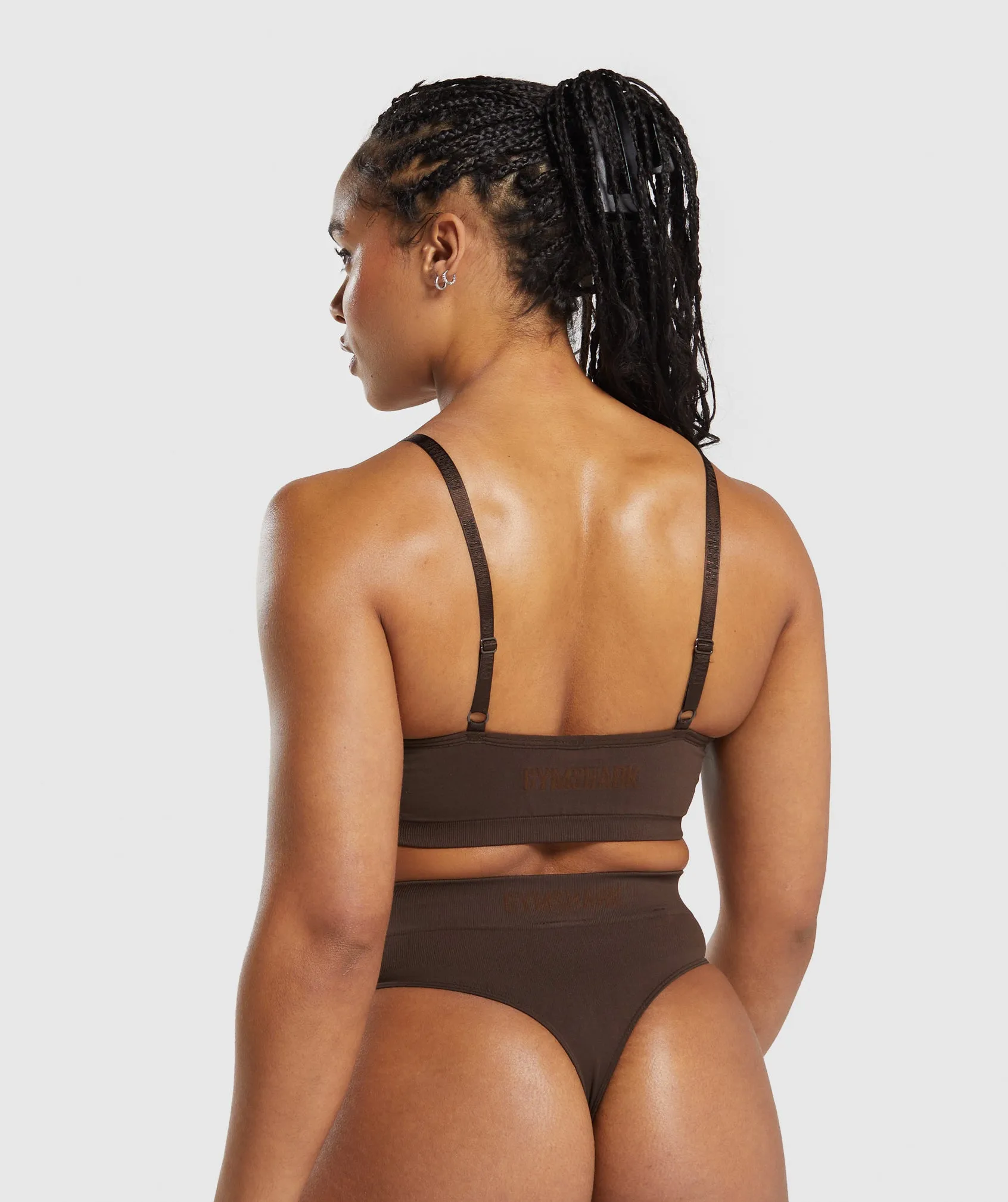 Gymshark Seamless V Neck Bralette - Archive Brown sold by Gymshark product image thumbnail 2