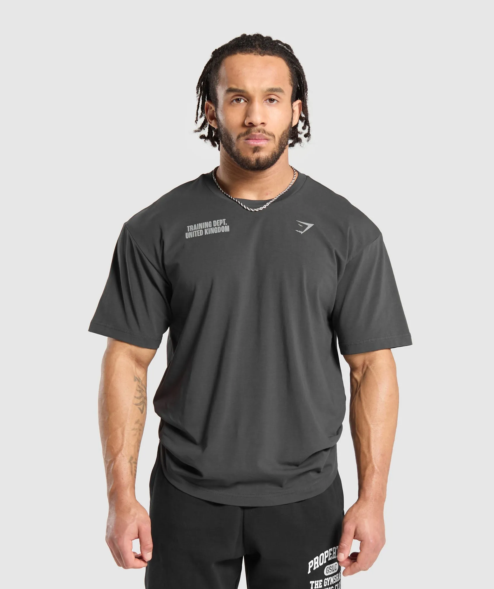Gymshark Training Dept. UK T-Shirt - Asphalt Grey sold by Gymshark product image thumbnail 2