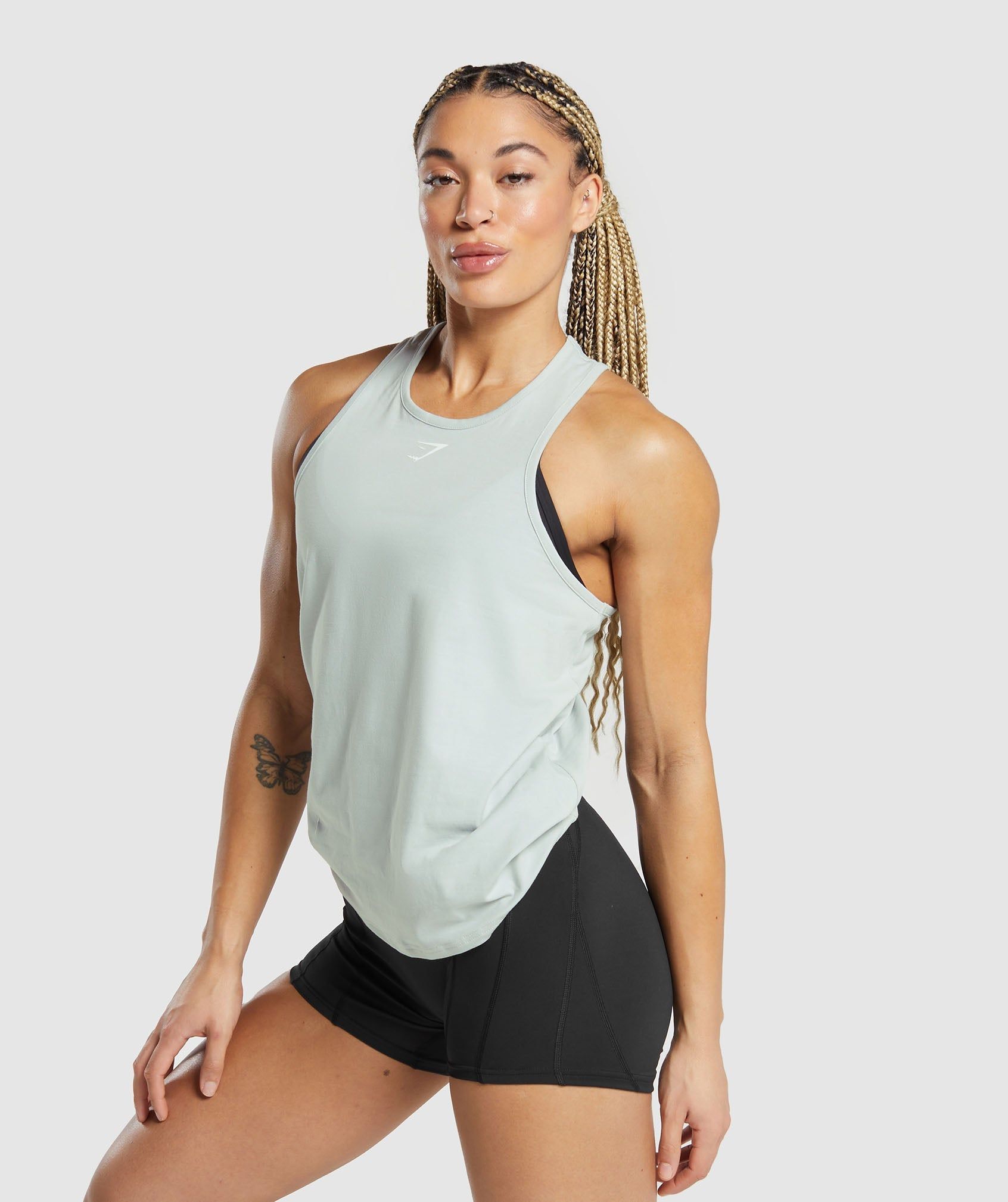 Gymshark Essential Cotton Tank - Light Grey sold by Gymshark product image thumbnail 3