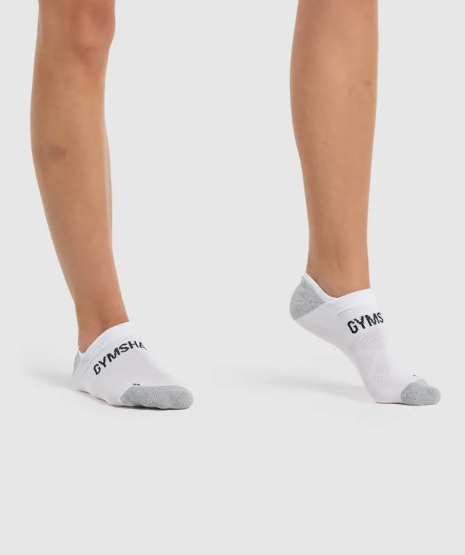 Gymshark No Show Performance Socks - White sold by Gymshark