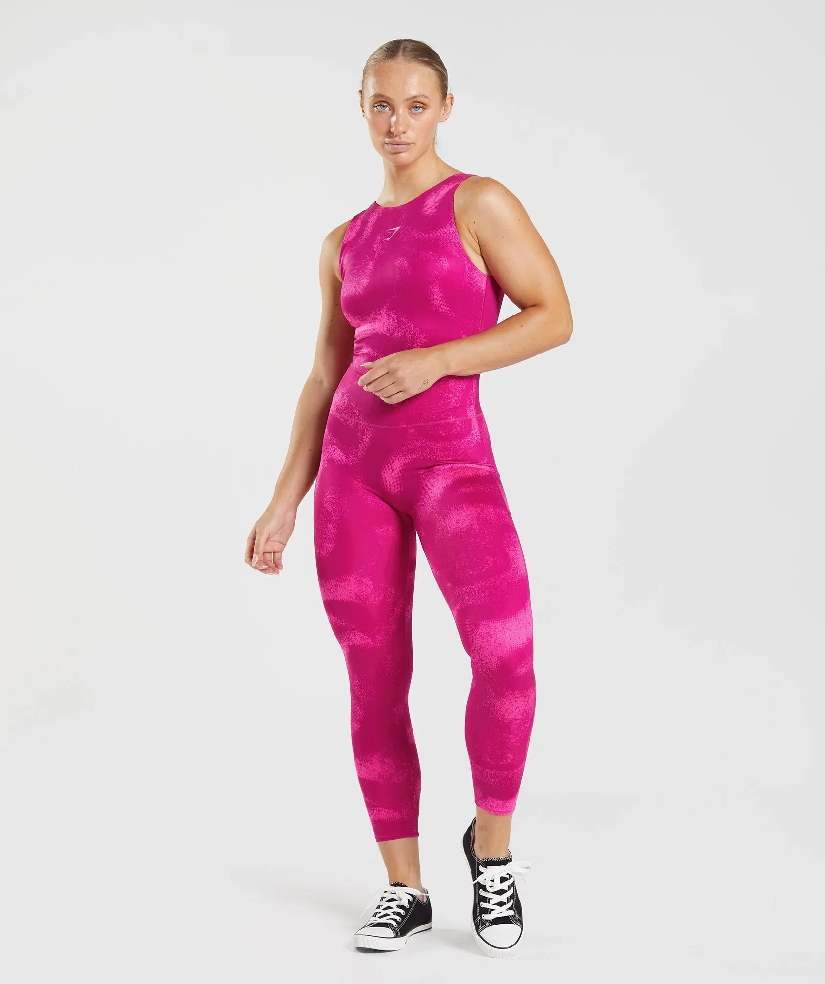 GS Power Full Length All In One - Magenta Pink Print sold by Gymshark