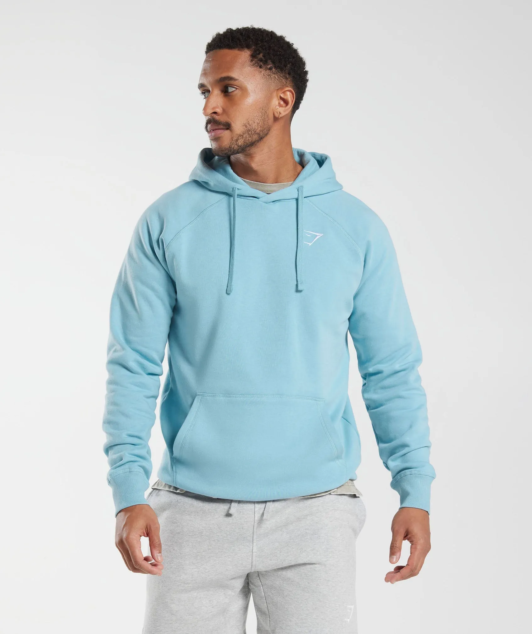 Gymshark Crest Hoodie - Iceberg Blue sold by Gymshark