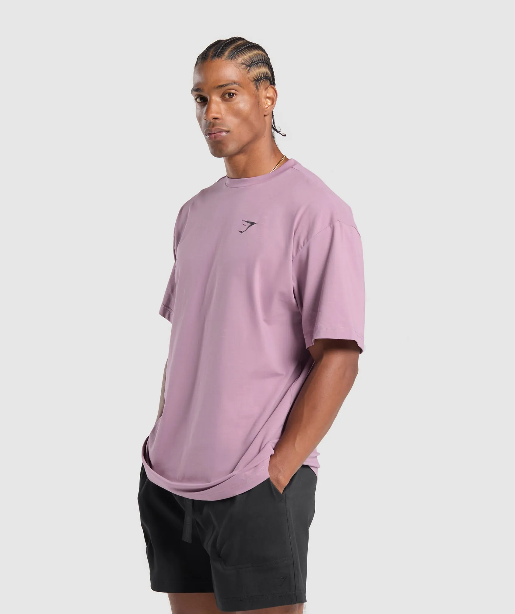 Gymshark Essential Oversized T-Shirt - Soft Purple sold by Gymshark product image thumbnail 3