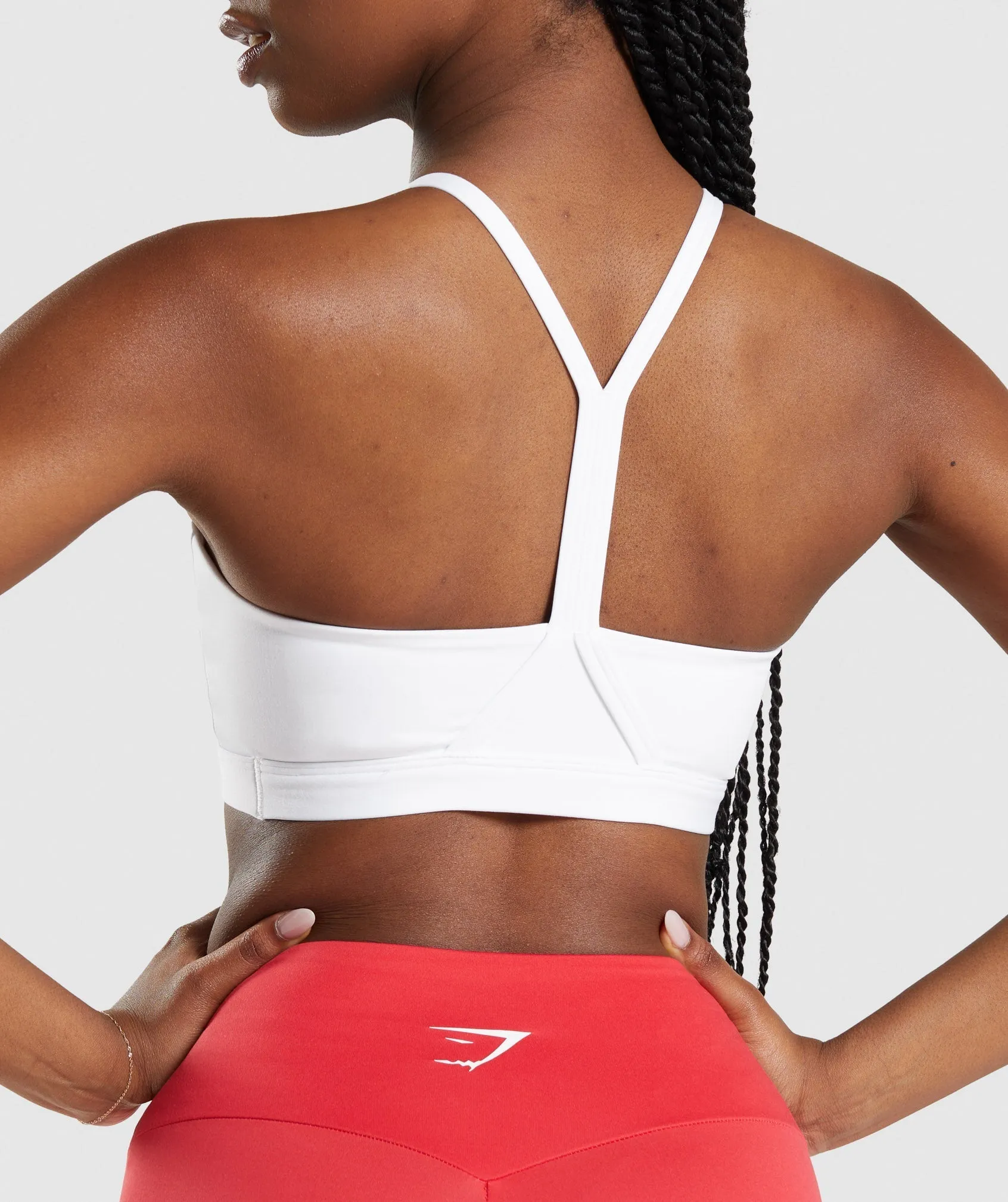 Gymshark V Neck Sports Bra - White sold by Gymshark product image thumbnail 5