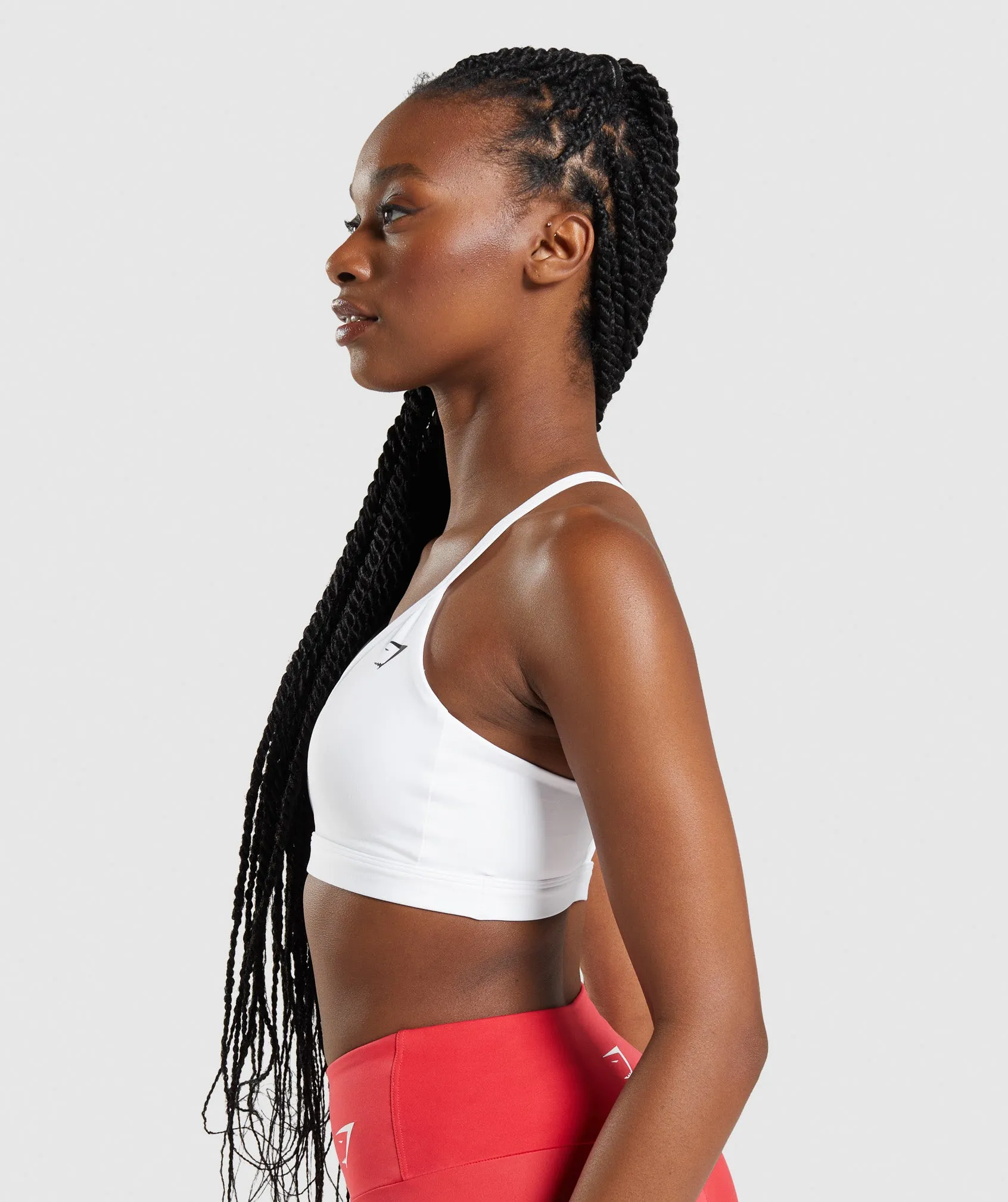 Gymshark V Neck Sports Bra - White sold by Gymshark product image thumbnail 3