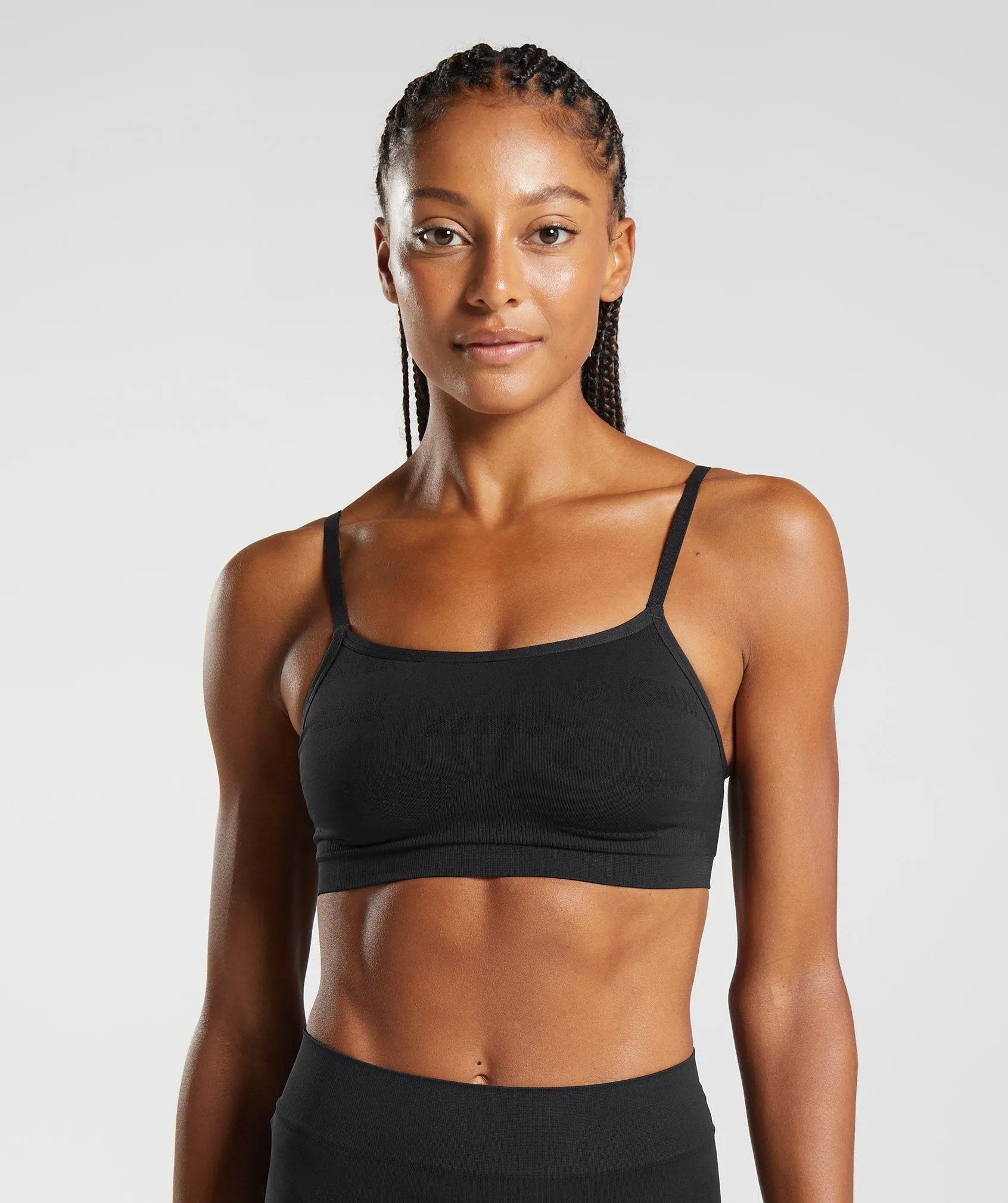 Gymshark Seamless Jacquard Bralette - Black sold by Gymshark