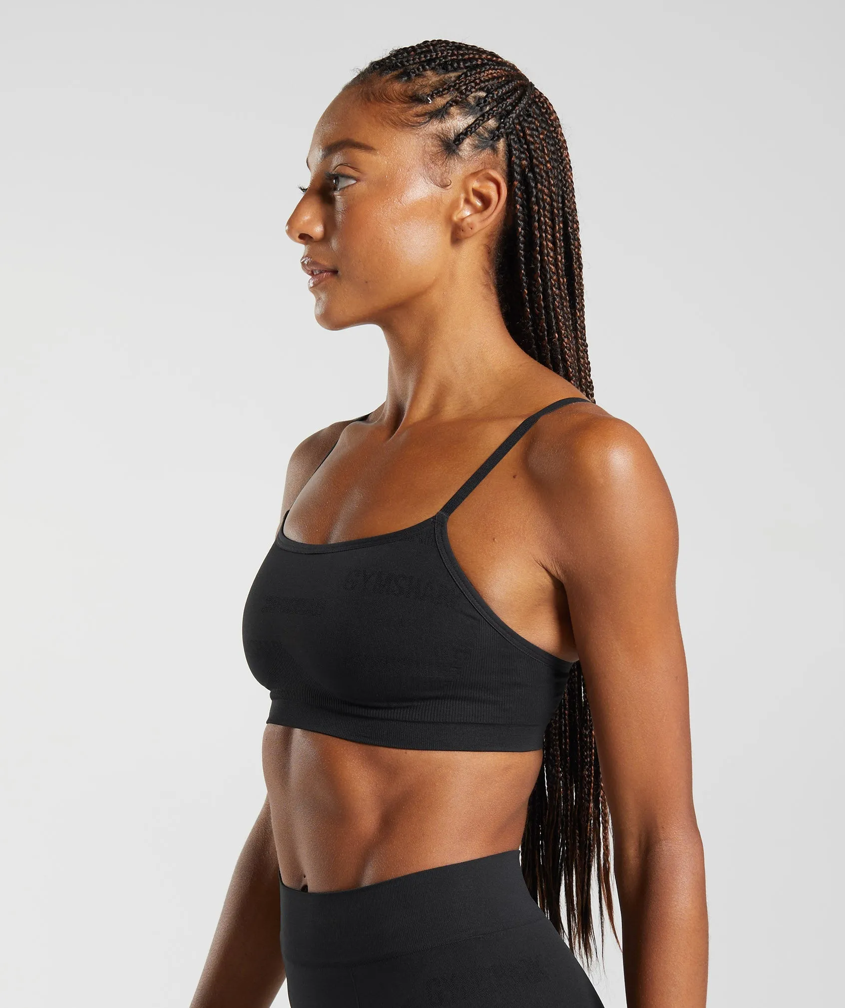 Gymshark Seamless Jacquard Bralette - Black sold by Gymshark product image thumbnail 3