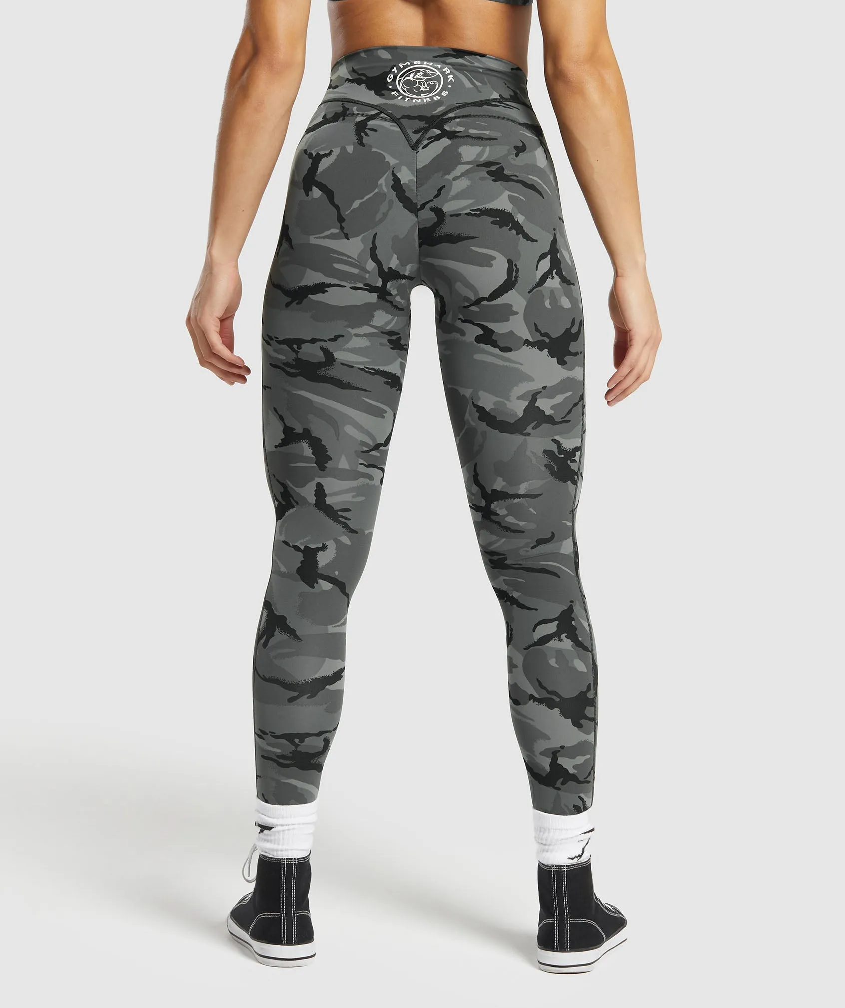Gymshark Legacy Printed Regular Leggings - Pitch Grey sold by Gymshark product image thumbnail 2